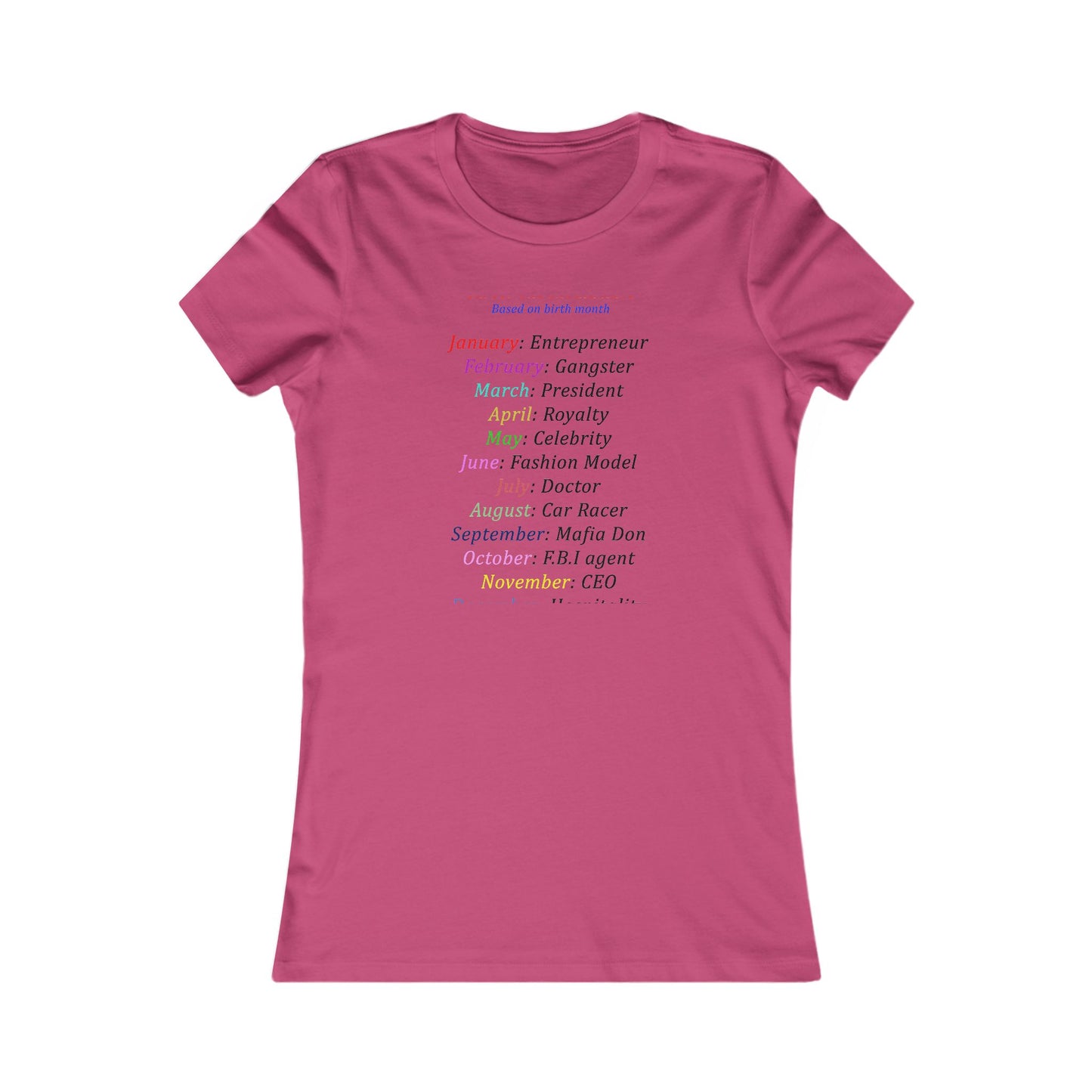 Birth Month Career Pride (Women - Premium Cotton Tee)