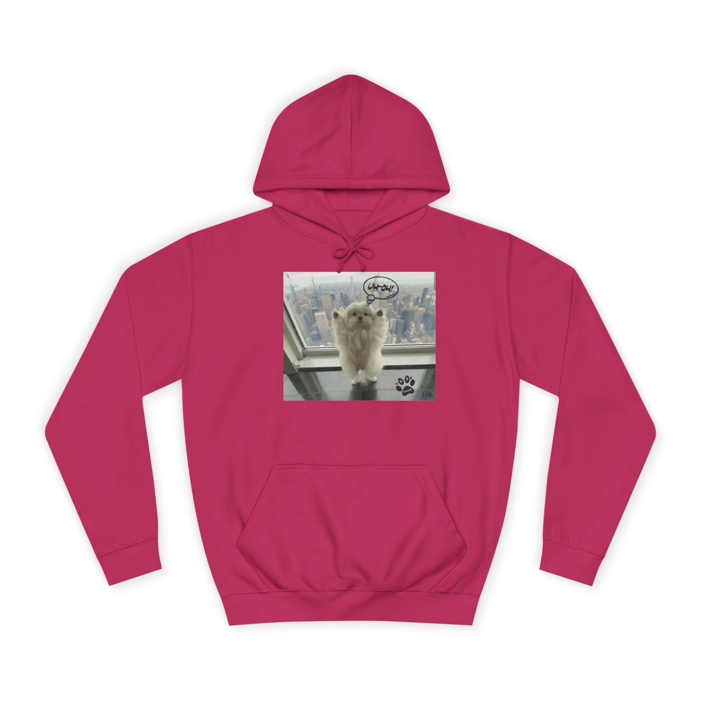 Bichon Maltese paws in the air in trouble with K9 dog patrol (Hoodie - Cozy and Durable)
