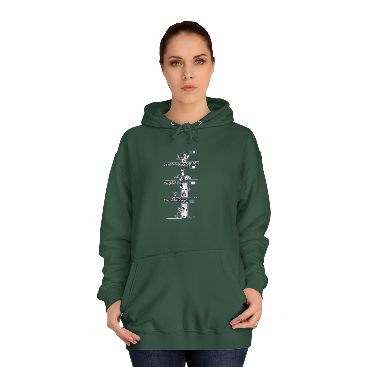 Get Yours Now -- Life's Canvas Daily Energies Unleashed; Day in, Day Out From Office to Home using Threads of Resilience (Hoodie - Cozy and Durable)