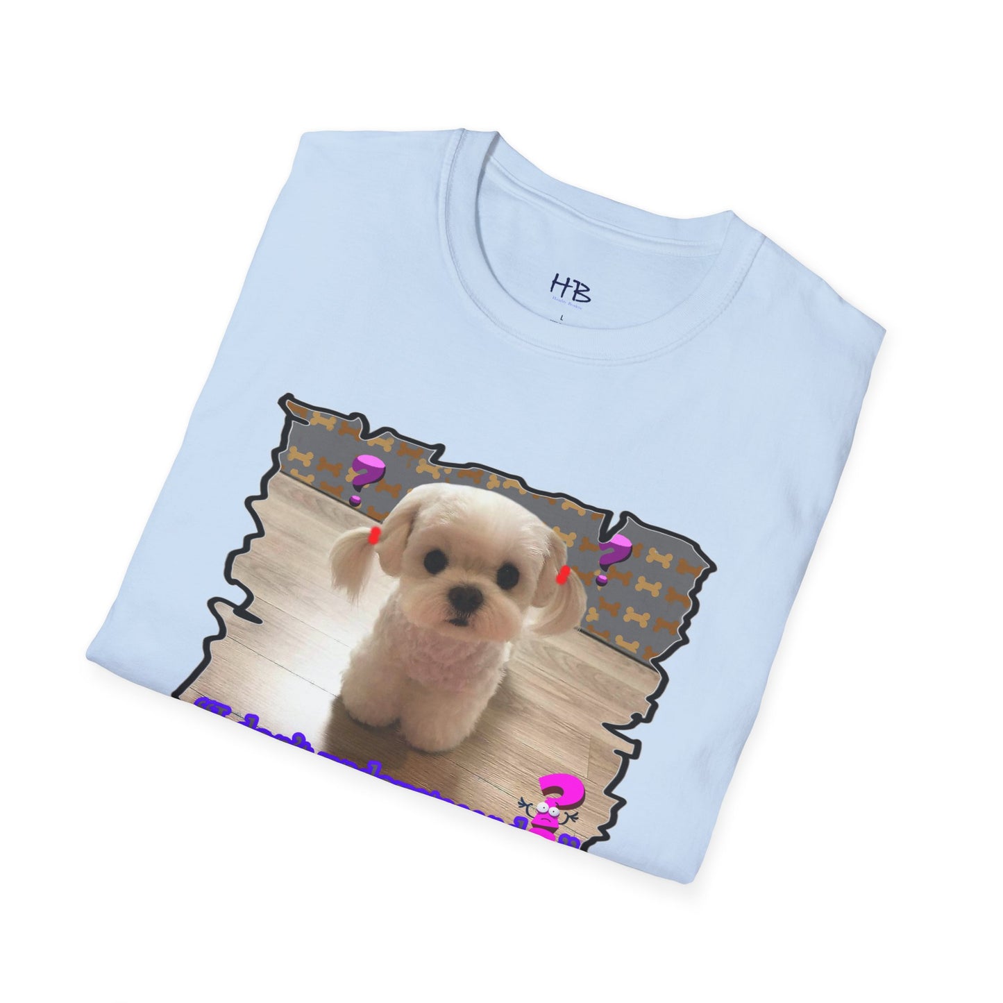 Baby Bichon Maltese with cluelessness innocent look "I don't undoustaaaand"