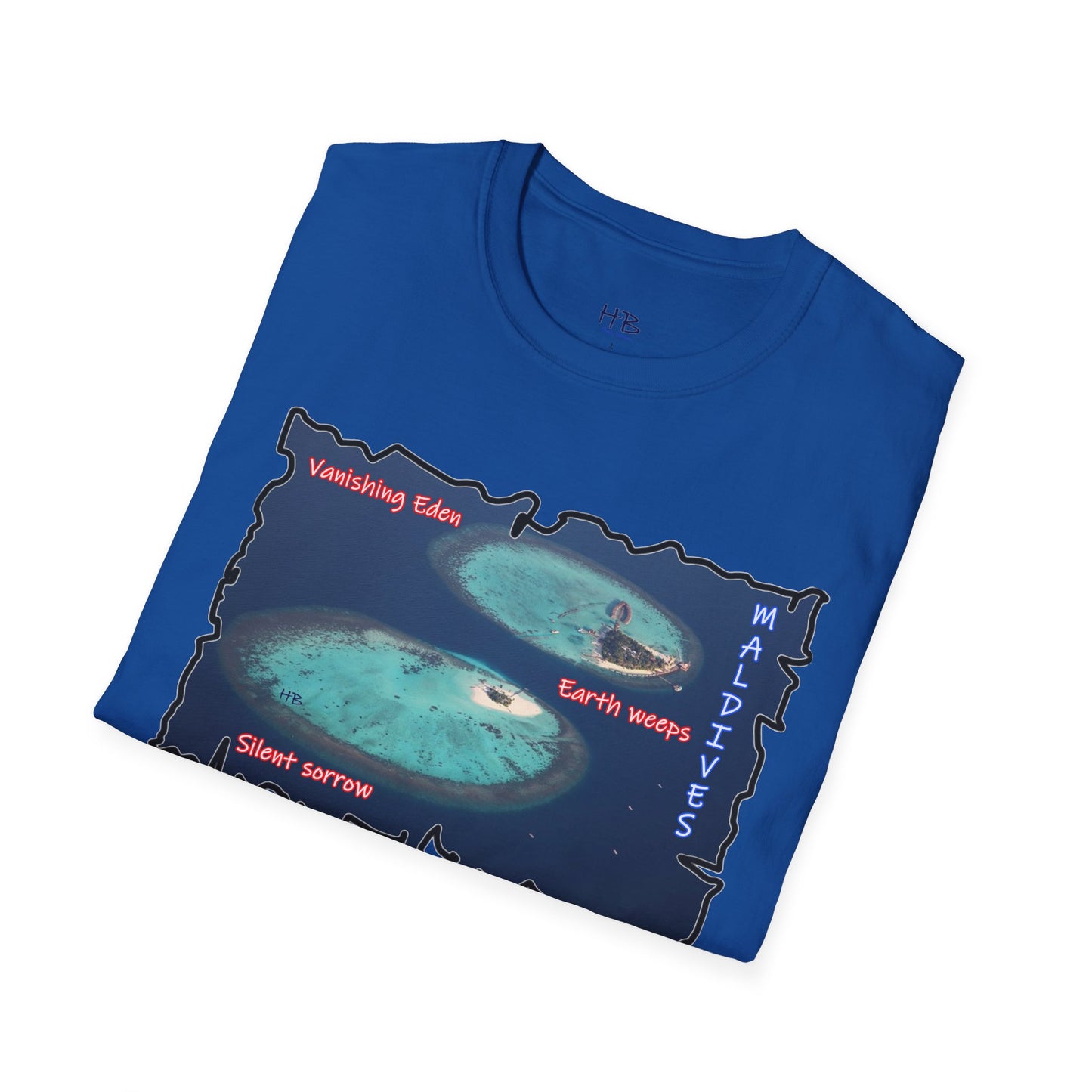Climate Crusader Earth's Cry Tee;  Ocean's Embrace Crisis Conscious Maldives Melancholy