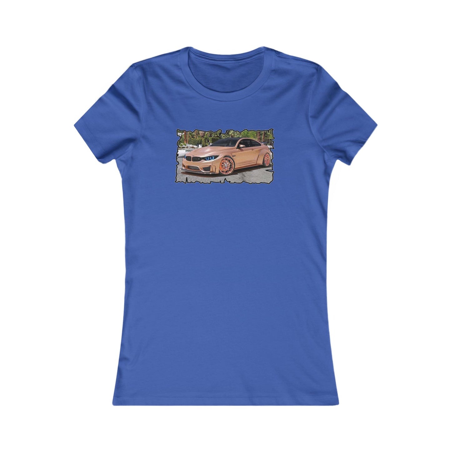 Customized pink BMW M3 (Women - Premium Cotton Tee)