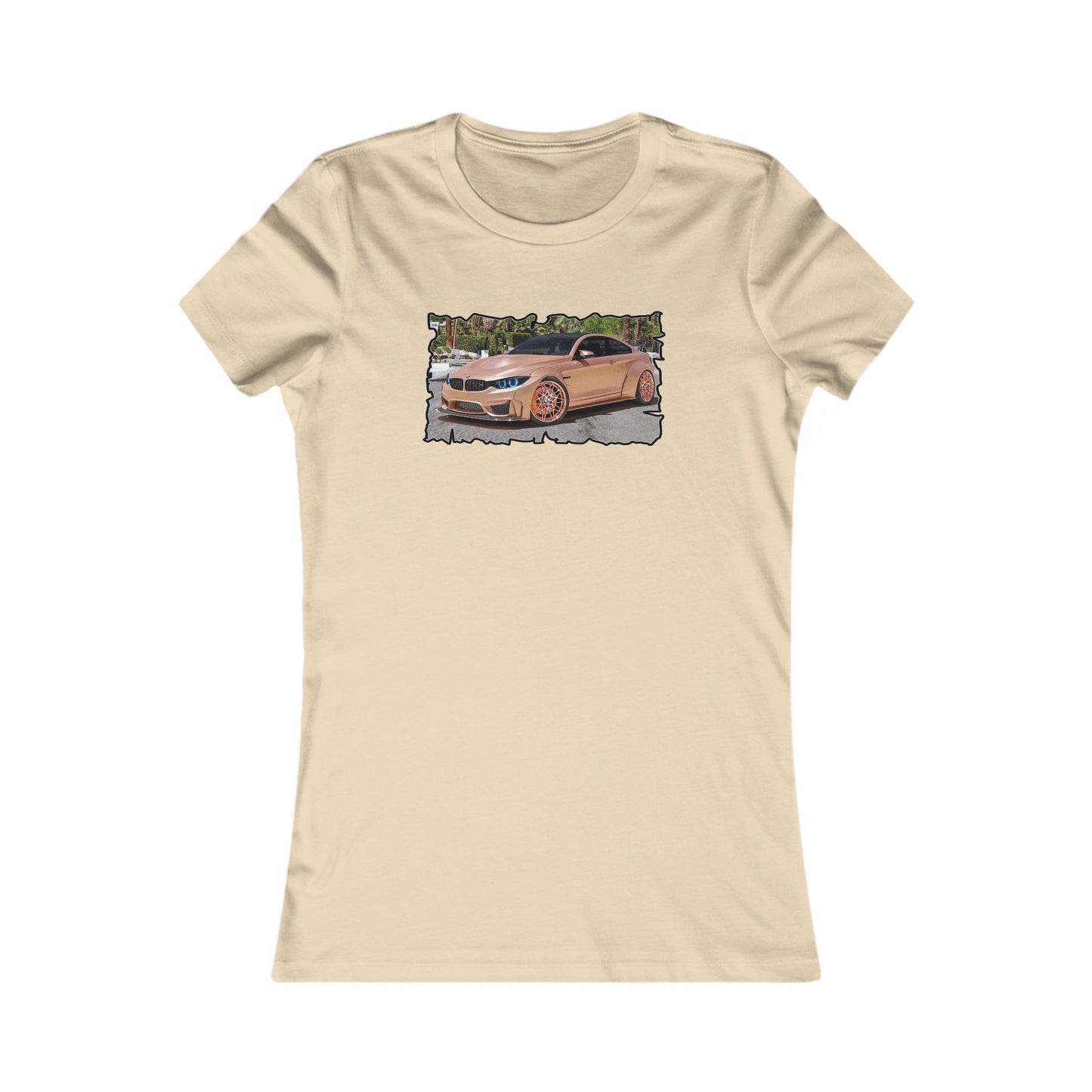 Customized pink BMW M3 (Women - Premium Cotton Tee)