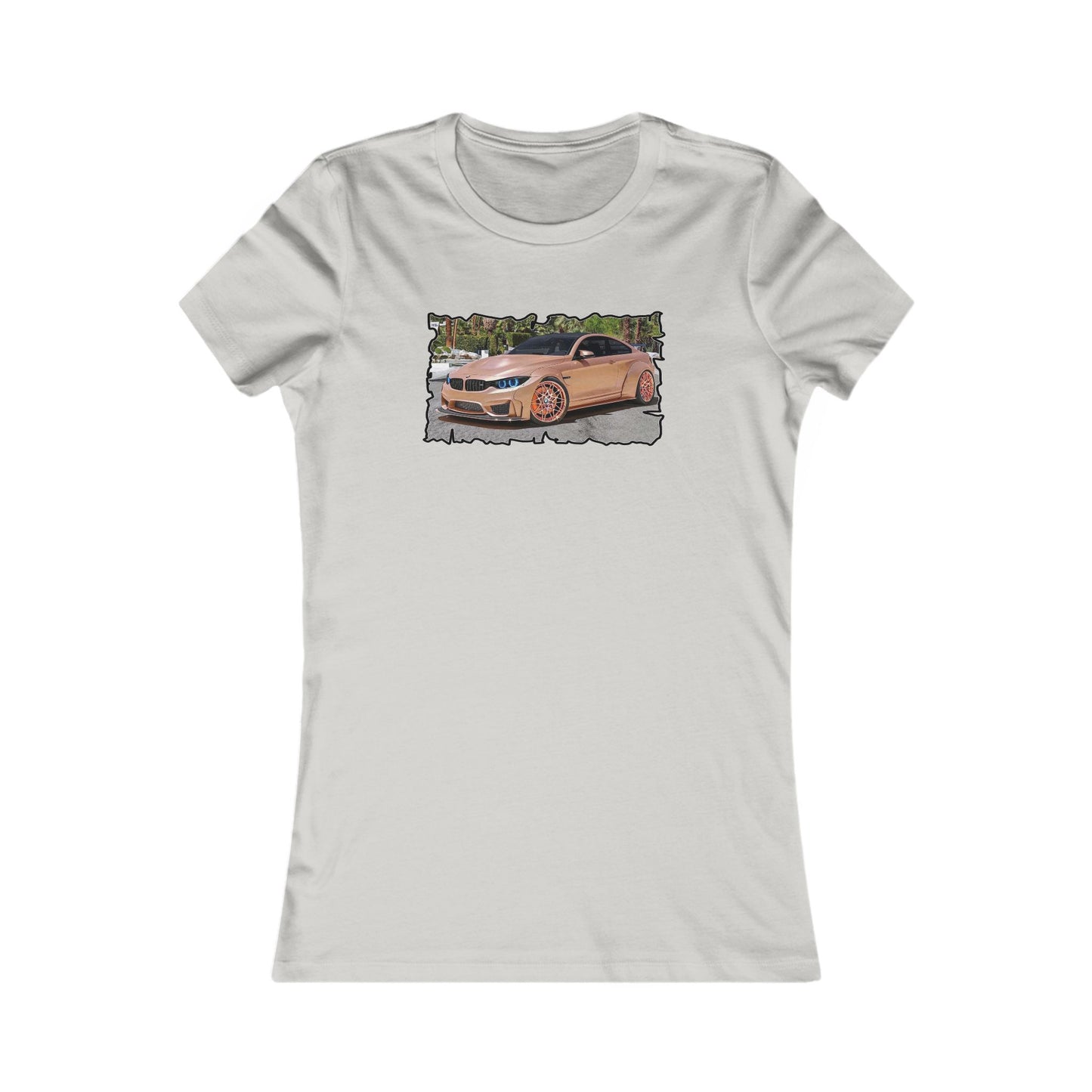 Customized pink BMW M3 (Women - Premium Cotton Tee)