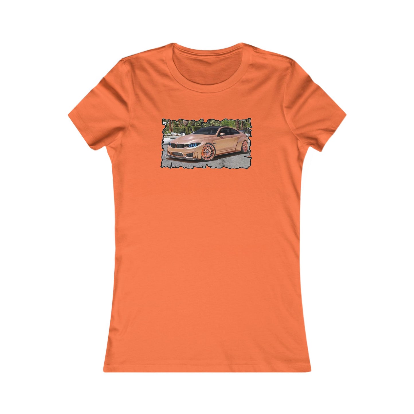 Customized pink BMW M3 (Women - Premium Cotton Tee)