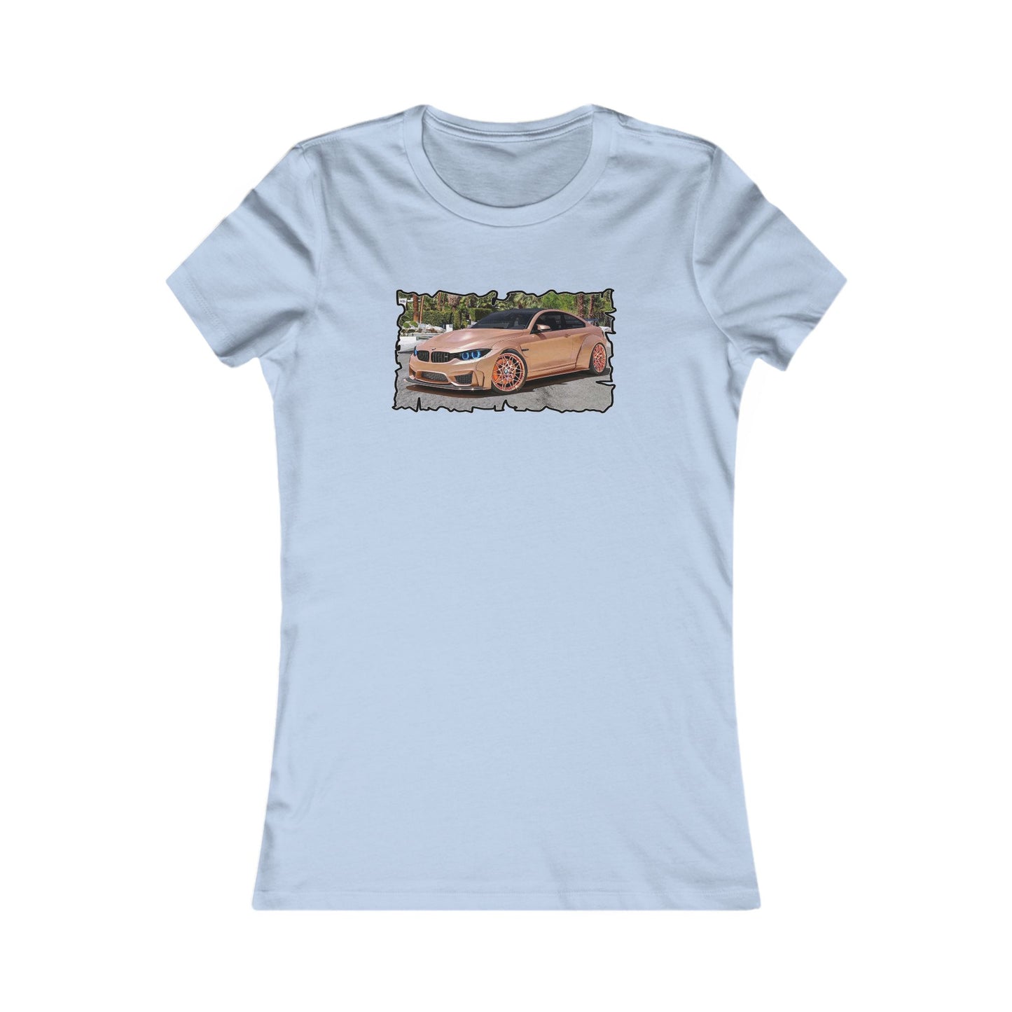 Customized pink BMW M3 (Women - Premium Cotton Tee)