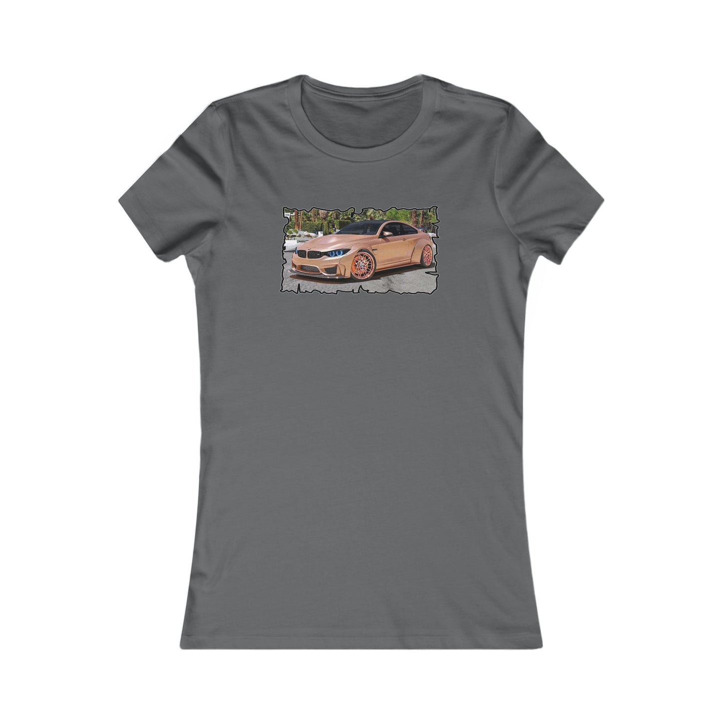 Customized pink BMW M3 (Women - Premium Cotton Tee)