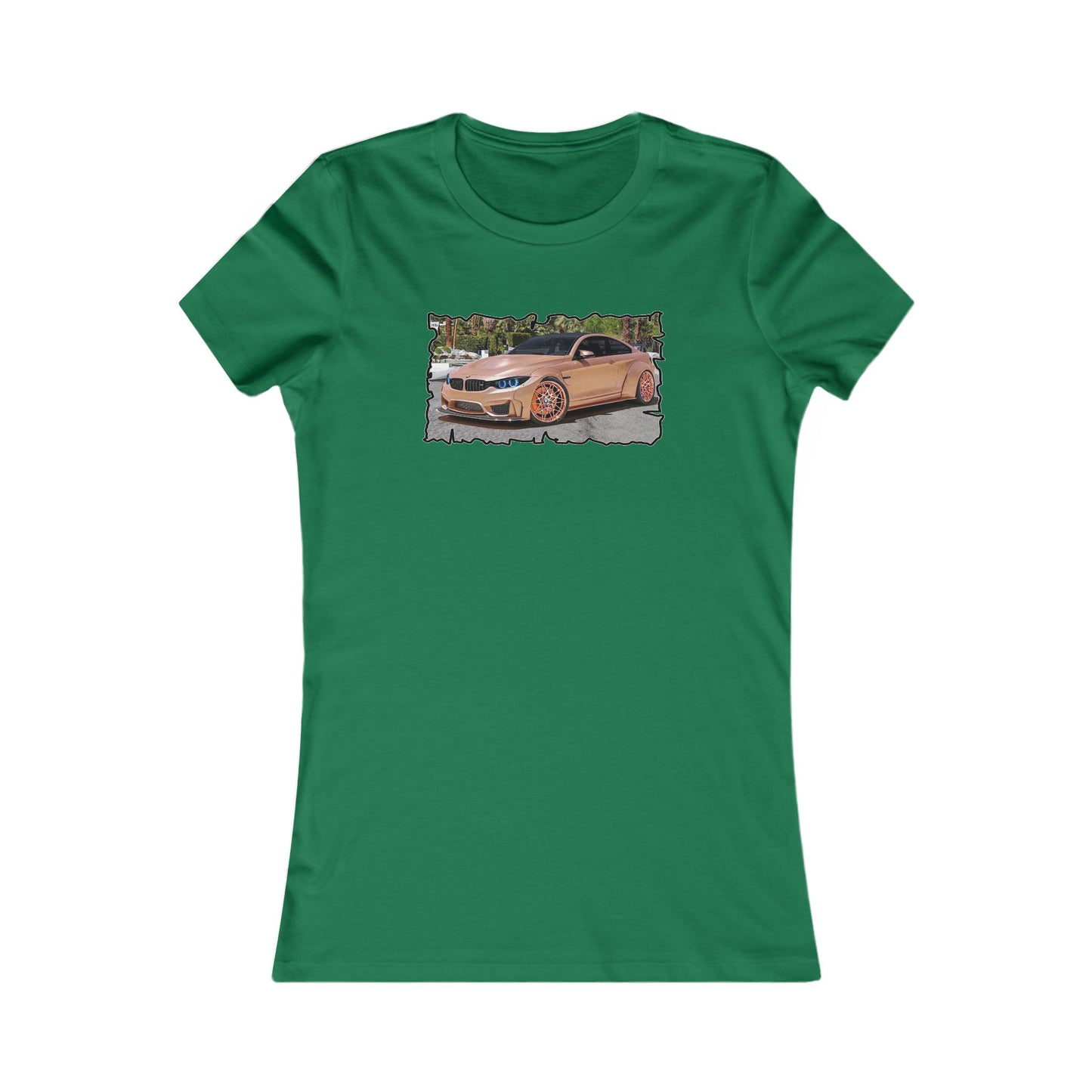 Customized pink BMW M3 (Women - Premium Cotton Tee)