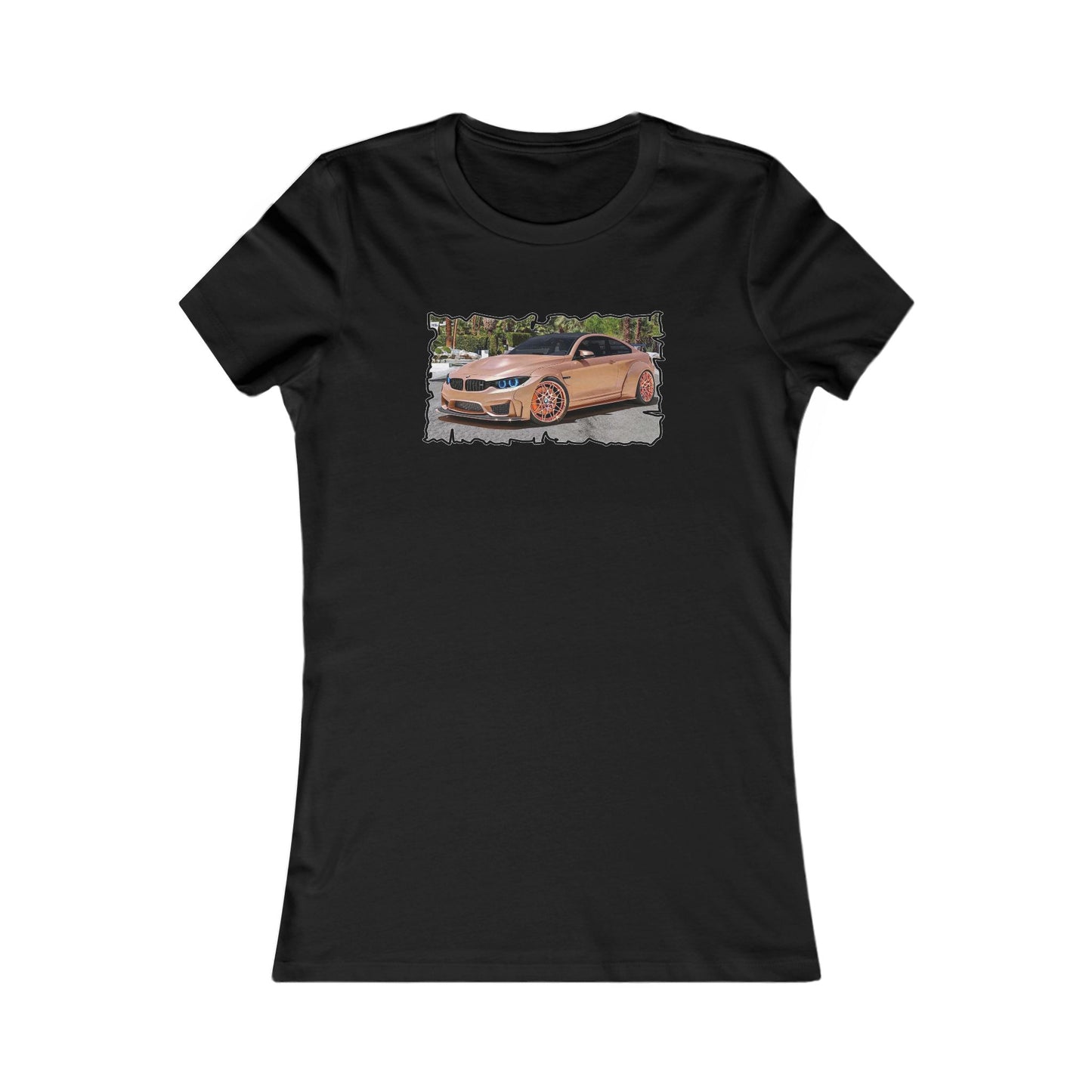 Customized pink BMW M3 (Women - Premium Cotton Tee)