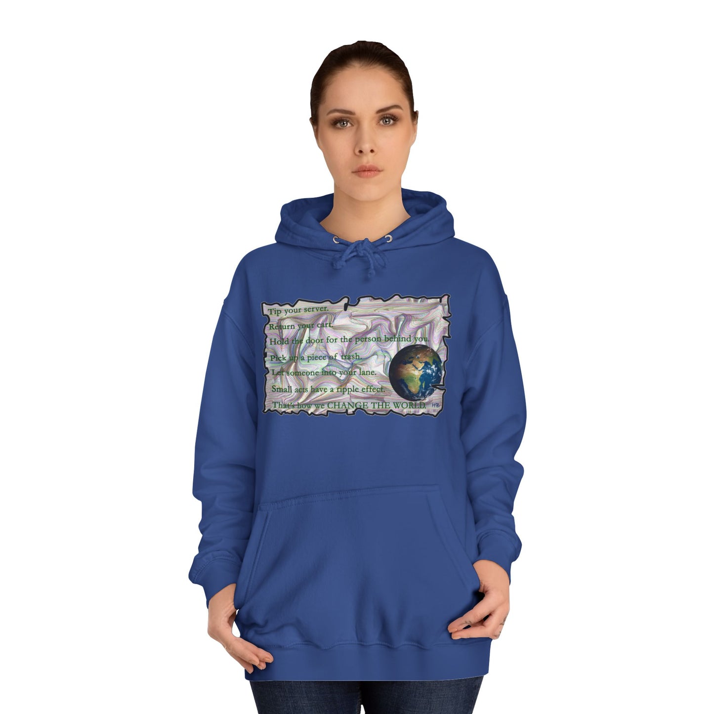 Take Action to Change the World Ripple Effect (Hoodie - Cozy and Durable)