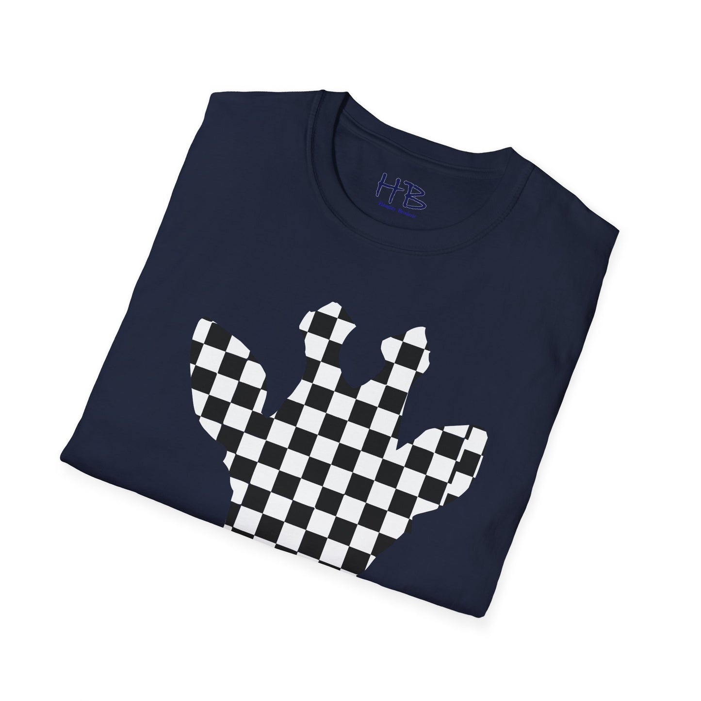 Graceful Heights: The Refined Checkered Giraffe Garment