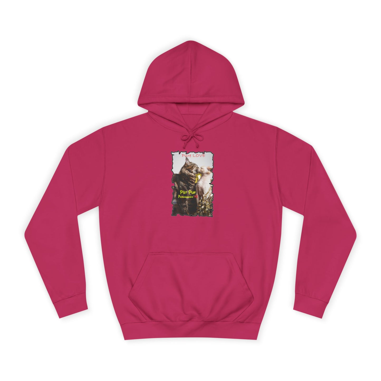 Get Yours Now -- Pure LOVE Cats kissing (Hoodie - Cozy and Durable)