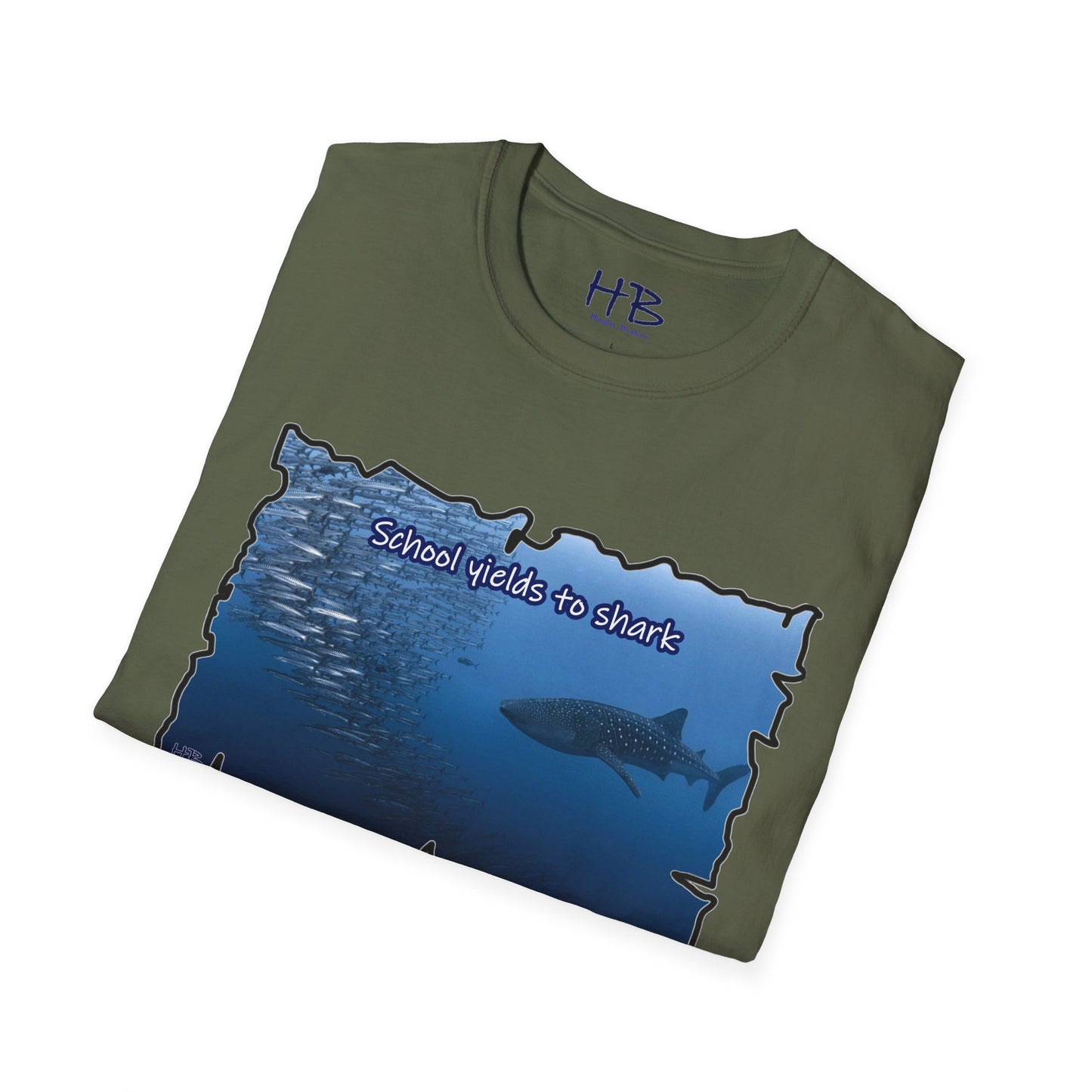 Symbiotic Serenity Aquatic Symphony: Shark's Odyssey piercing the School's Ballet