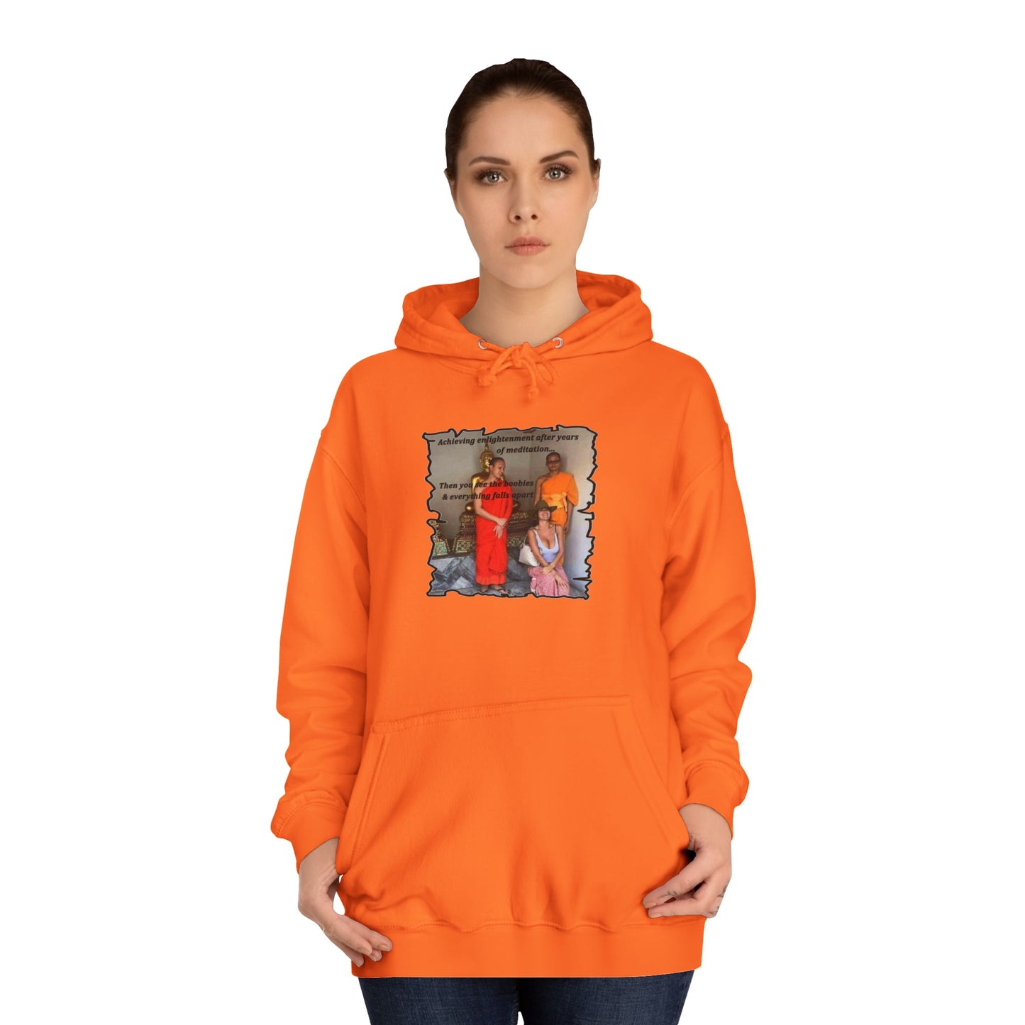 Get Yours Now -- Cheeky Buddhist Humorous Meditation Temptation and Enlightenment (Hoodie - Cozy and Durable)