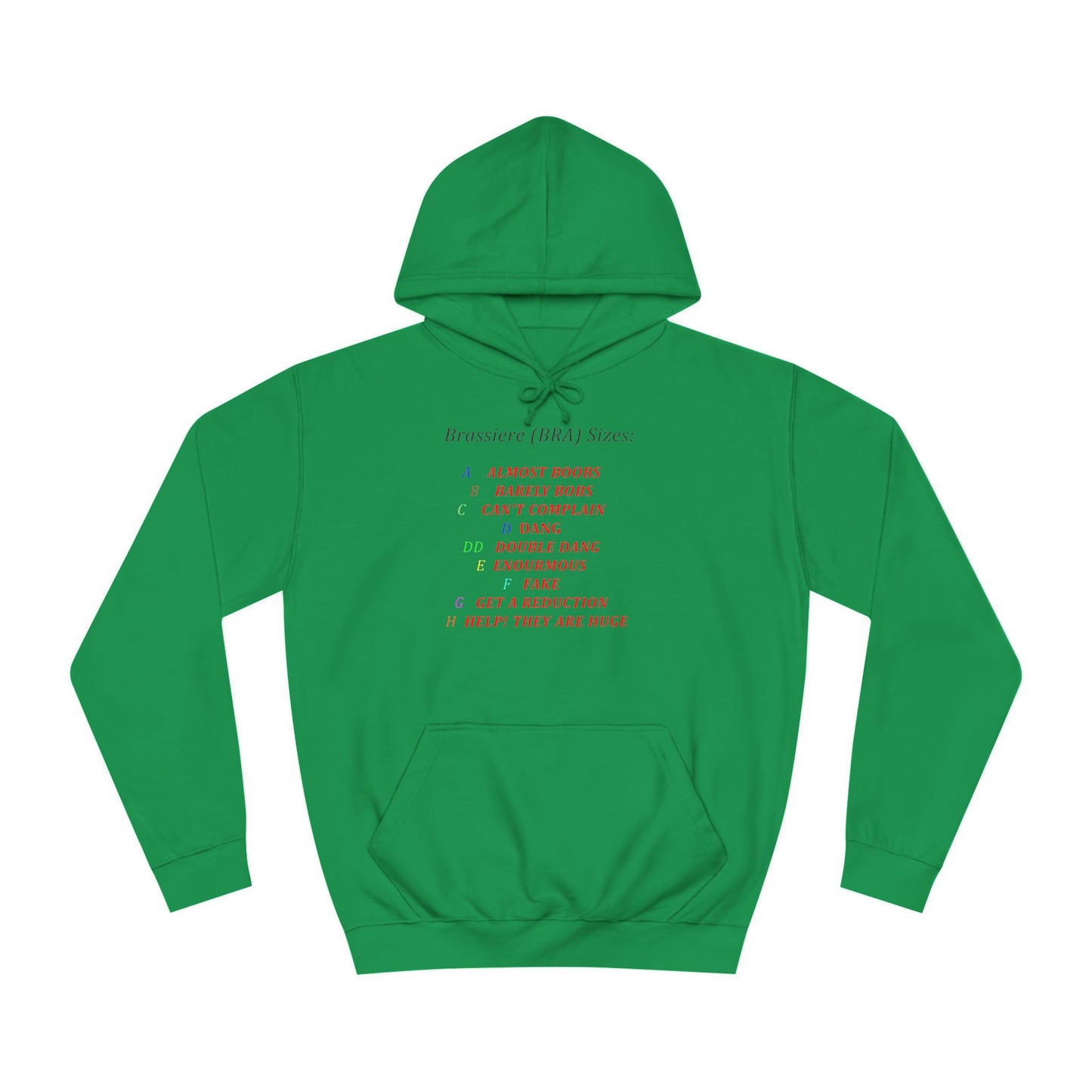 Get Yours Now -- Humorous Bra Sizing Chart (Hoodie - Cozy and Durable)