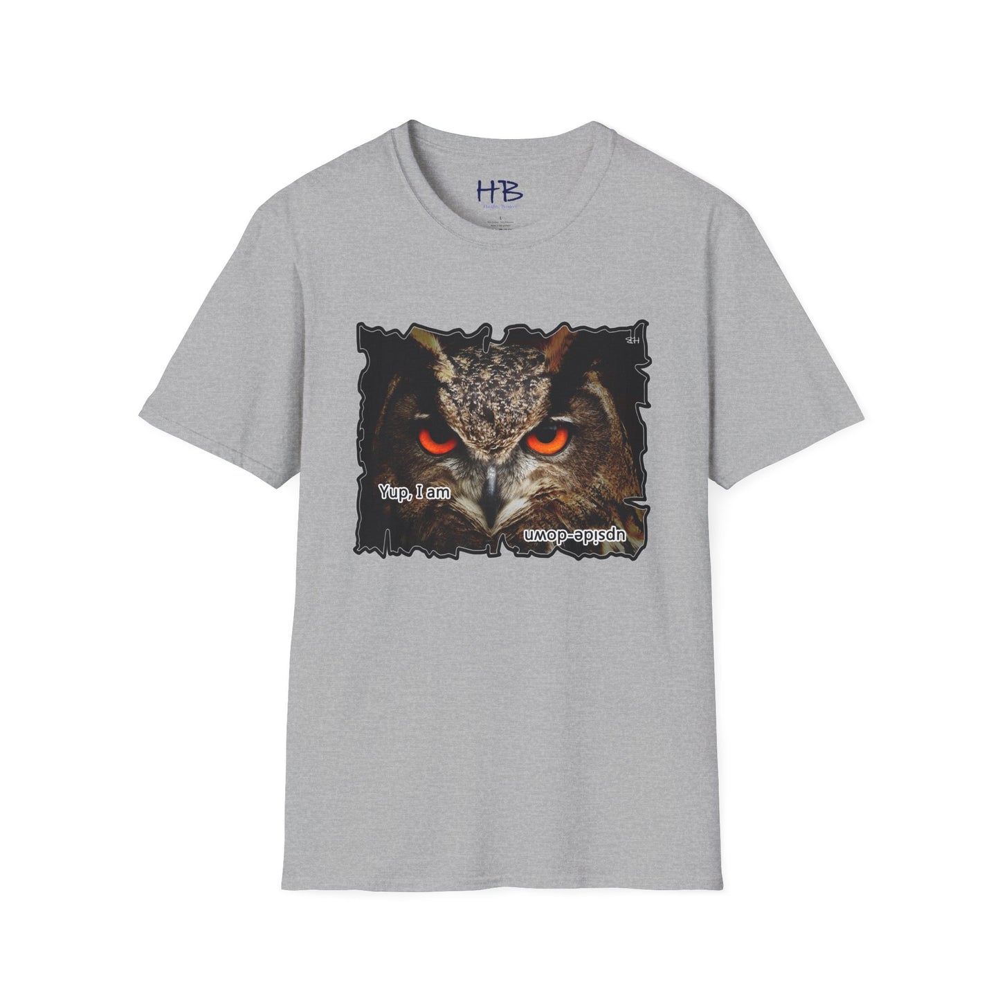 Spotted Owl "Upside-down" Orange mysterious eyes prowling in the dark