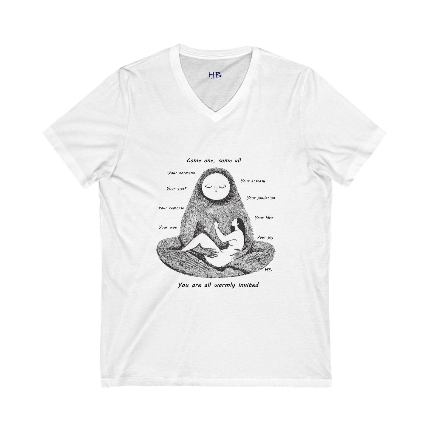 Come one, come all (Unisex Jersey Short Sleeve V-neck - Comfortable Everyday Wear)