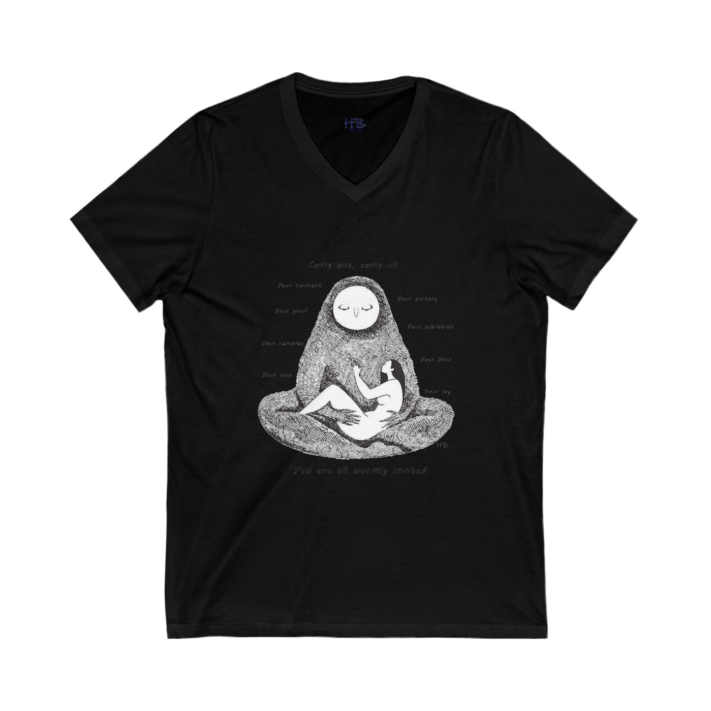 Come one, come all (Unisex Jersey Short Sleeve V-neck - Comfortable Everyday Wear)