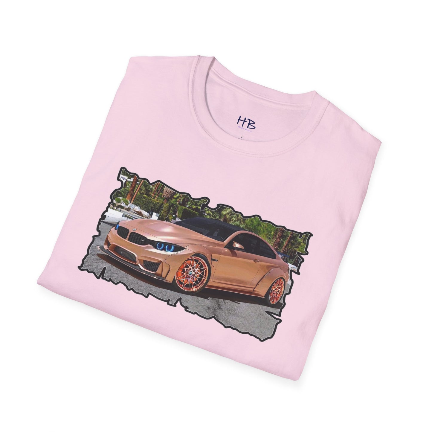 Customized pink BMW M3