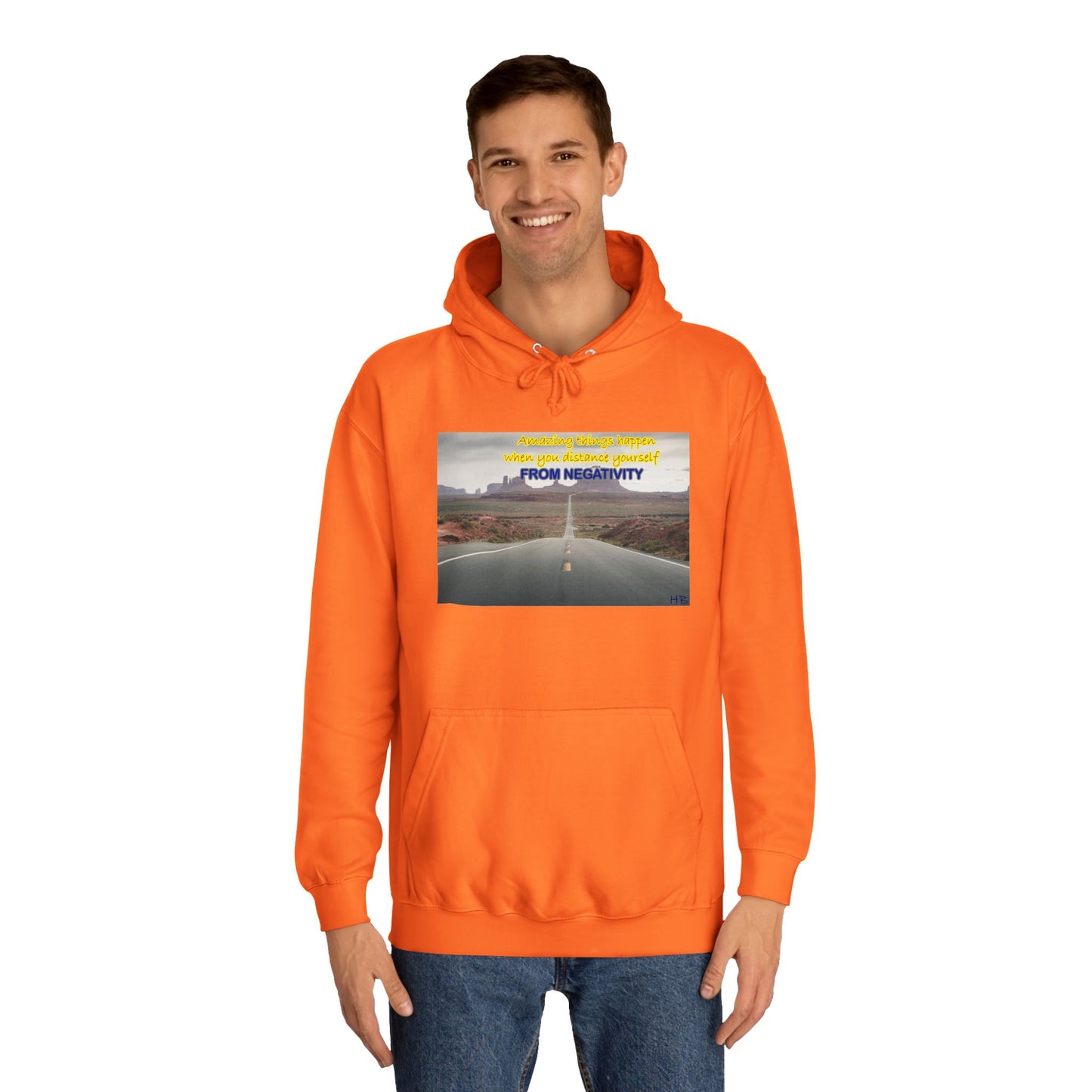 Amazing Things Happen when Distancing from Negativity (Hoodie - Cozy and Durable)