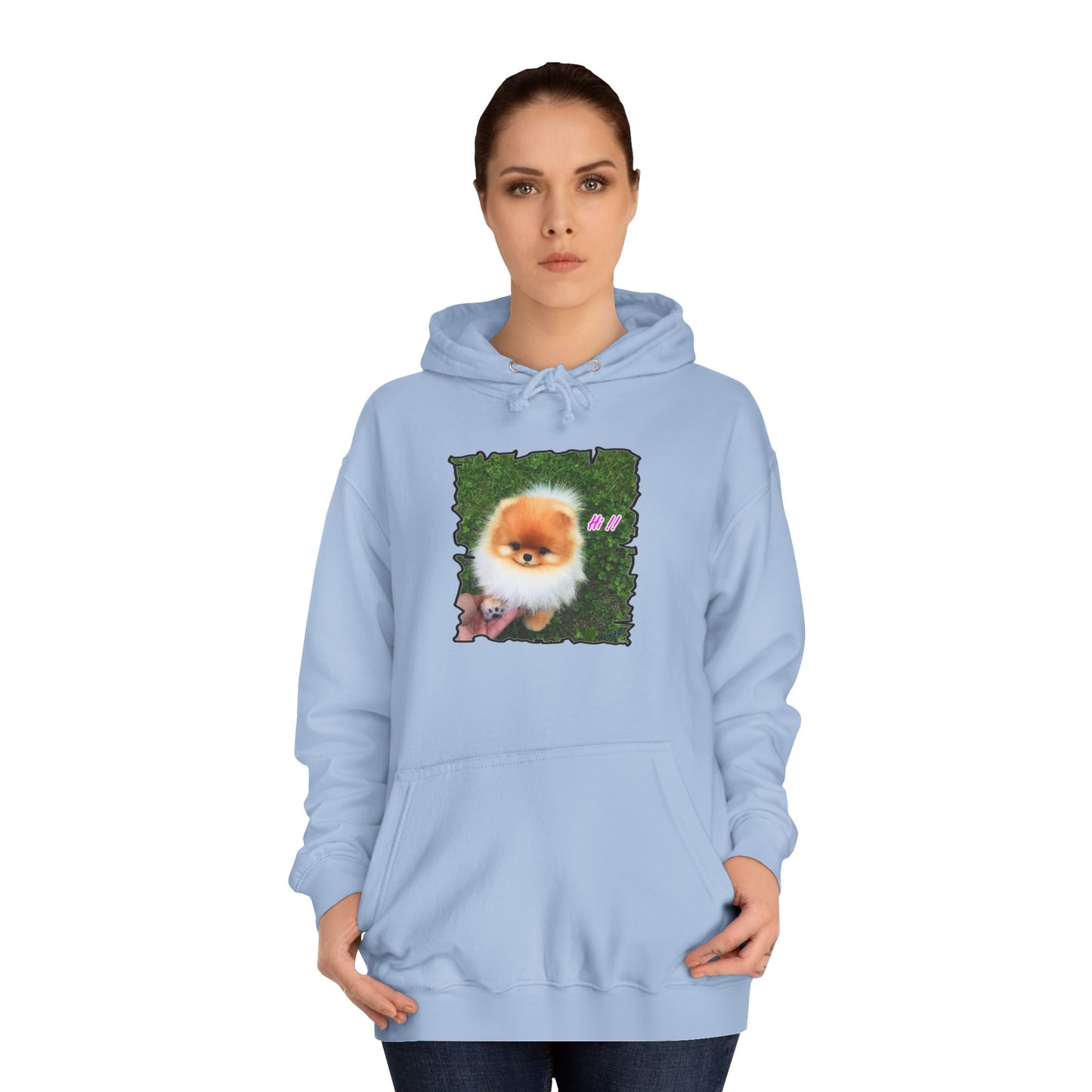 "Hi !!" Tiny adorable Bichon Maltese (Hoodie - Cozy and Durable)