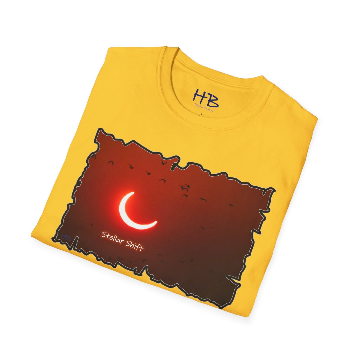 Avian Symphony in a Orange Odyssey; Moonlit Migration in Dusk's Embrace