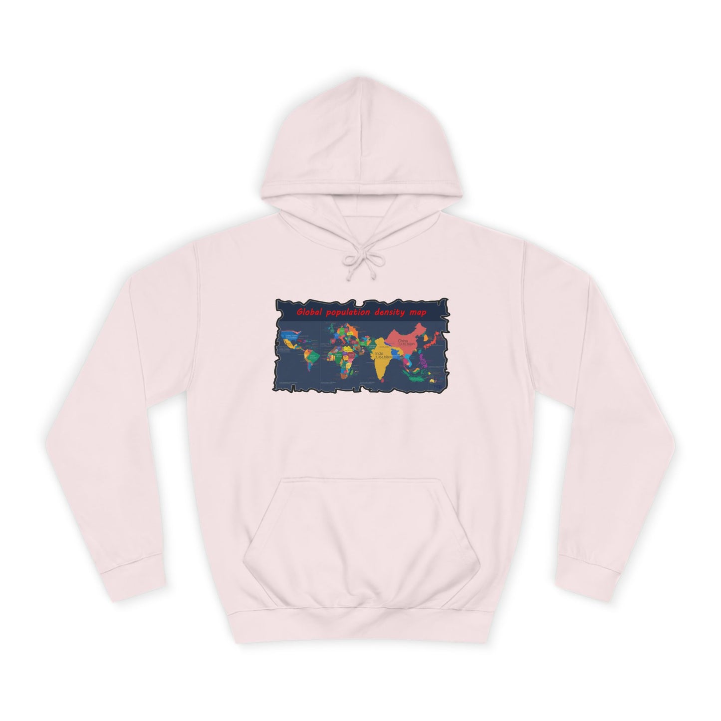 Get Yours Now -- Global density world population (Hoodie - Cozy and Durable)