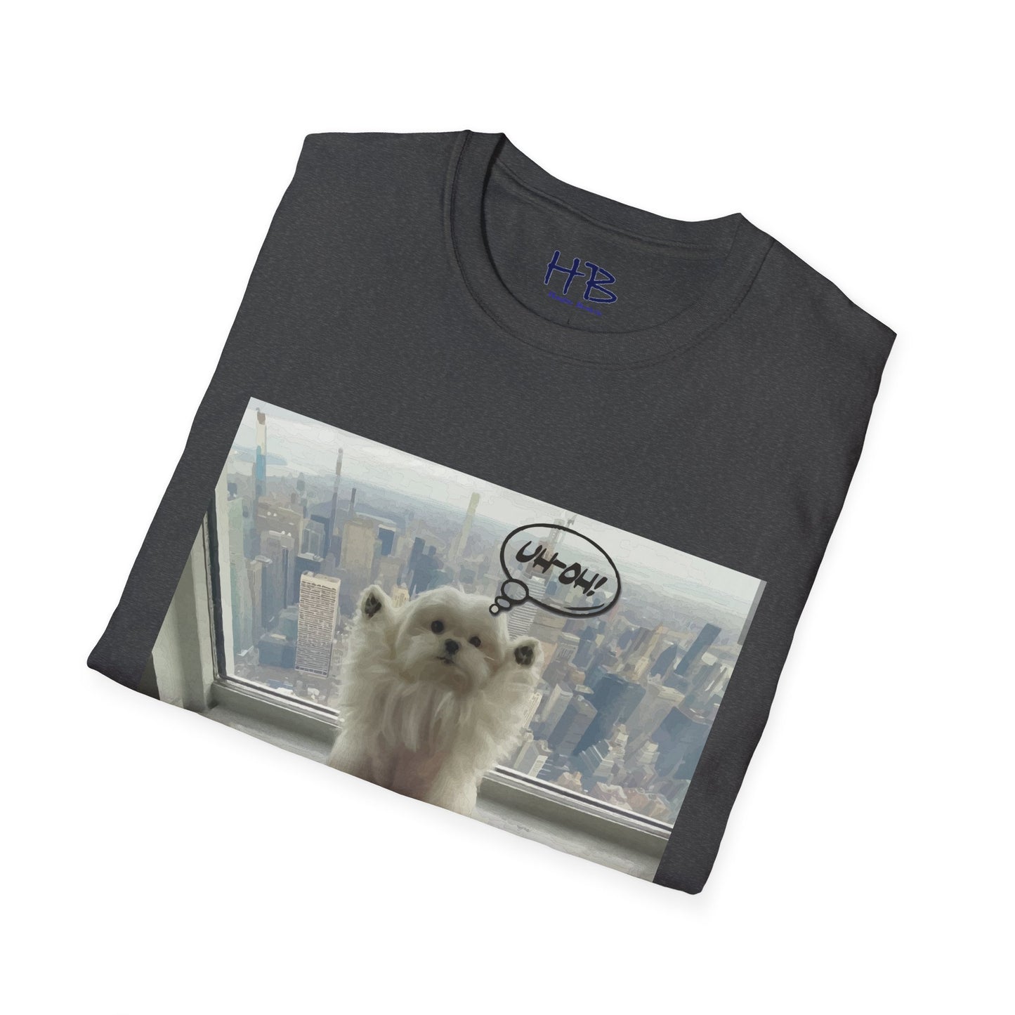 Bichon Maltese paws in the air in trouble with K9 dog patrol