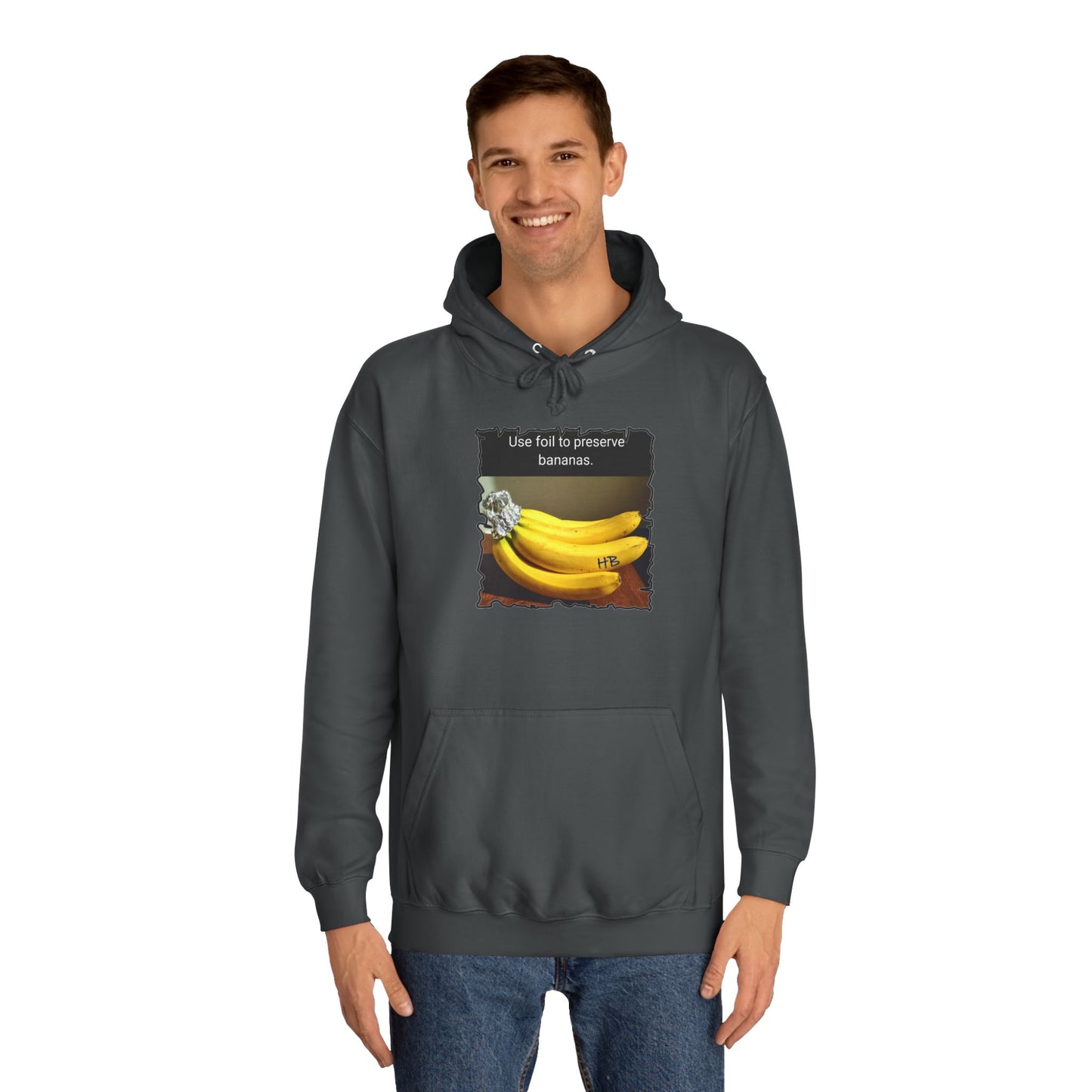 Use foil to preserve a banana (Hoodie - Cozy and Durable)