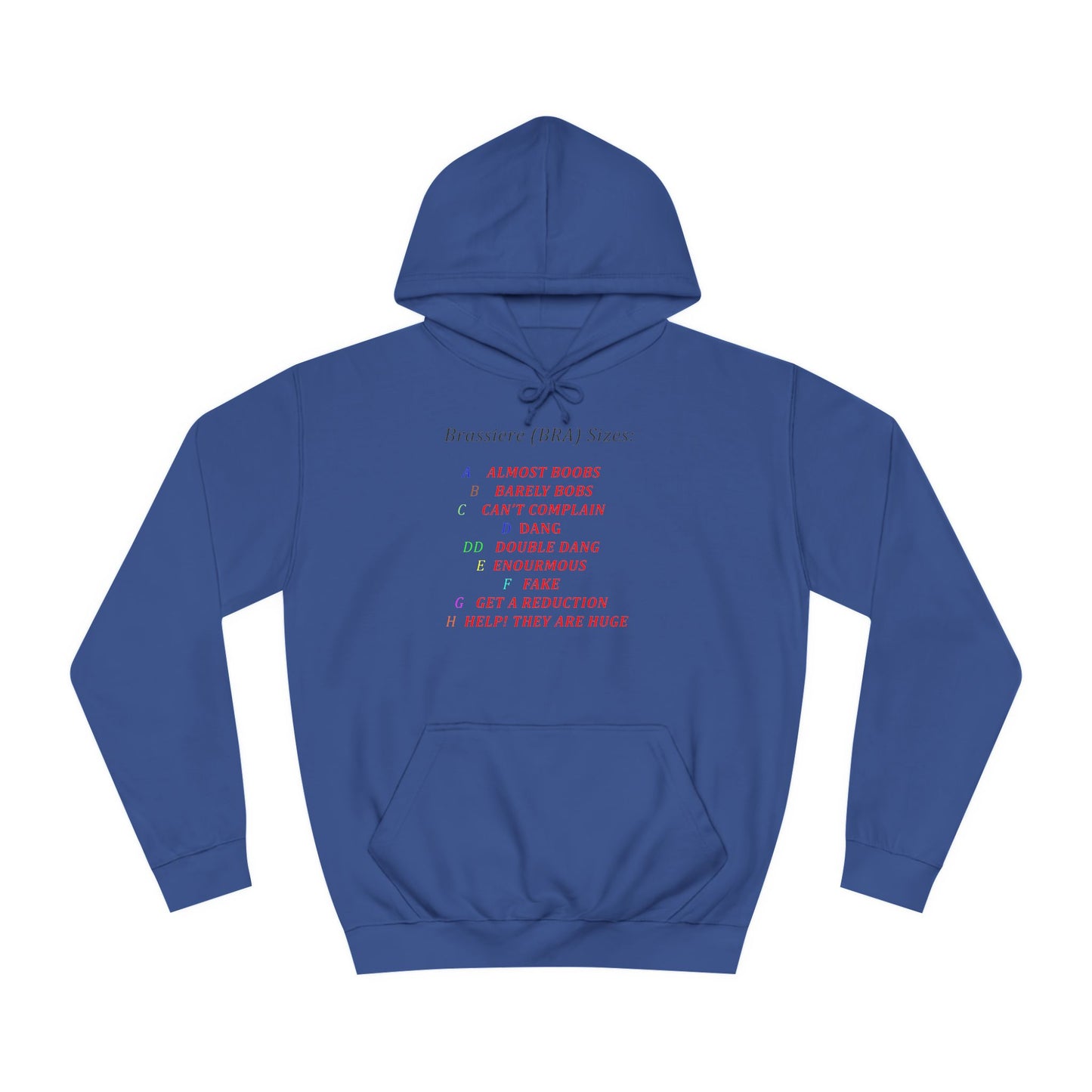 Get Yours Now -- Humorous Bra Sizing Chart (Hoodie - Cozy and Durable)