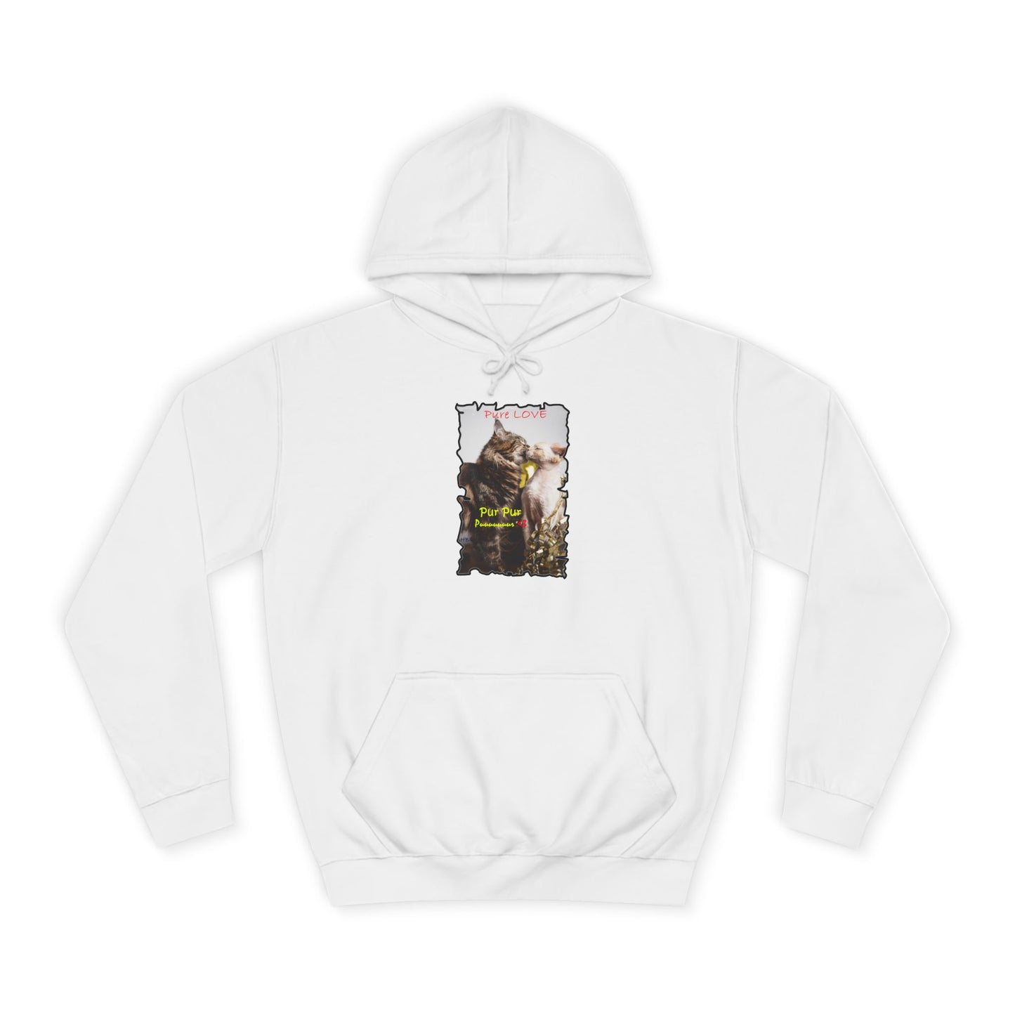 Get Yours Now -- Pure LOVE Cats kissing (Hoodie - Cozy and Durable)