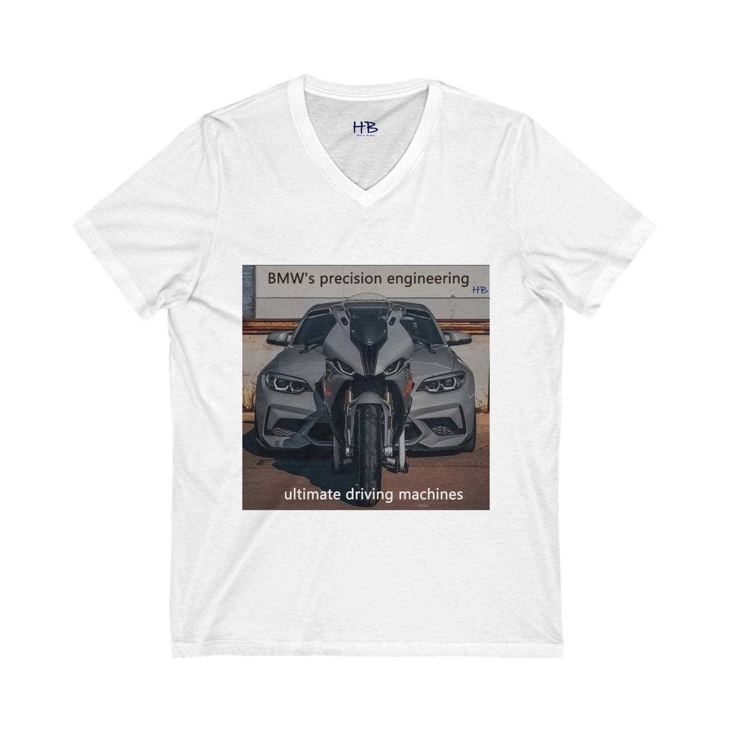 BMW ultimate driving machine (Unisex Jersey Short Sleeve V-neck - Comfortable Everyday Wear)