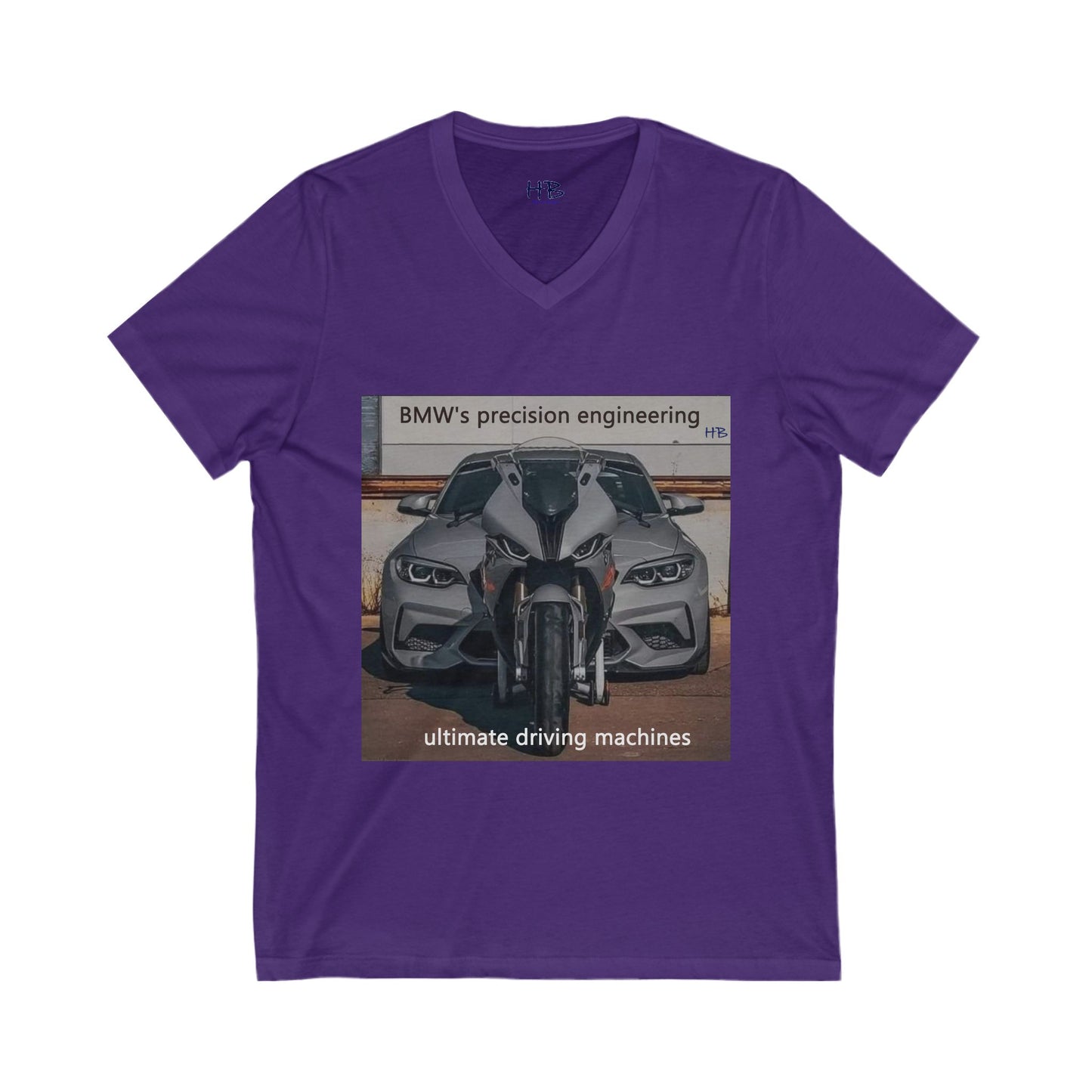 BMW ultimate driving machine (Unisex Jersey Short Sleeve V-neck - Comfortable Everyday Wear)