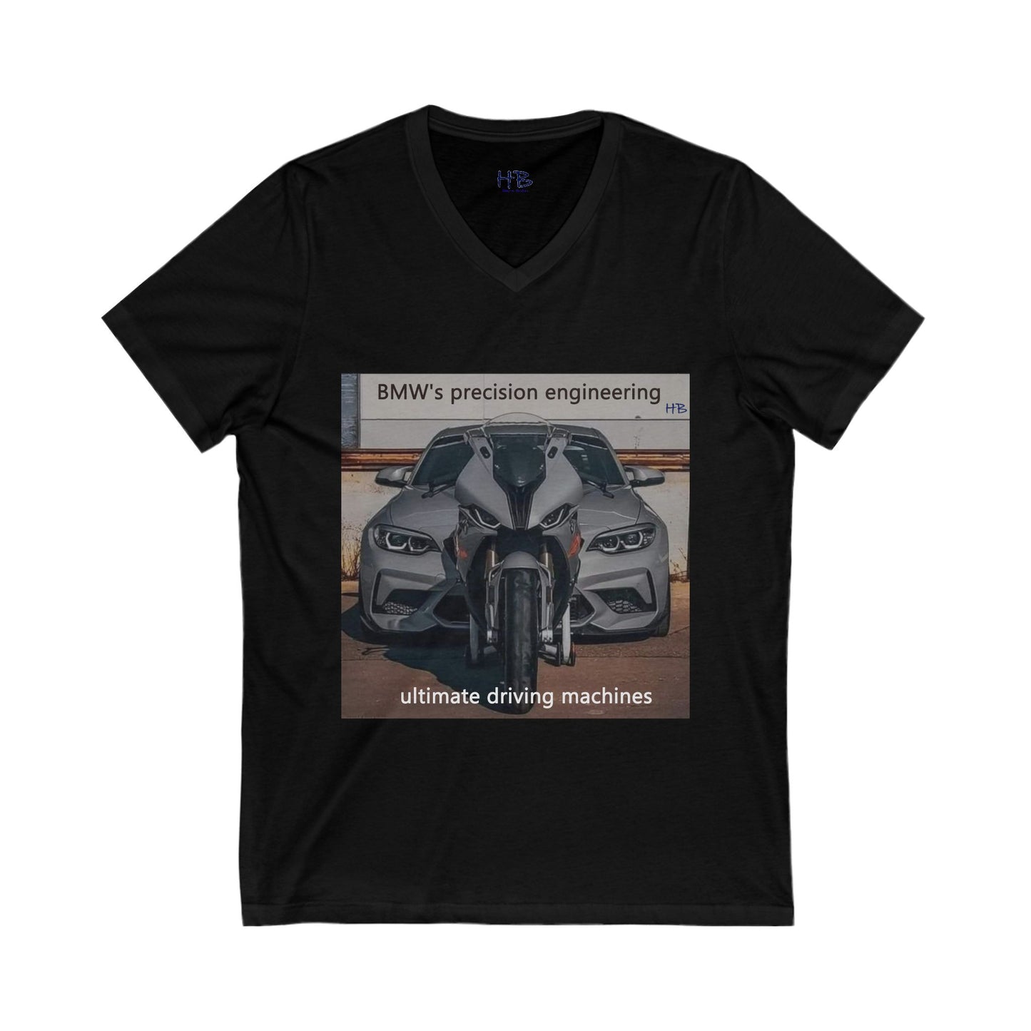 BMW ultimate driving machine (Unisex Jersey Short Sleeve V-neck - Comfortable Everyday Wear)