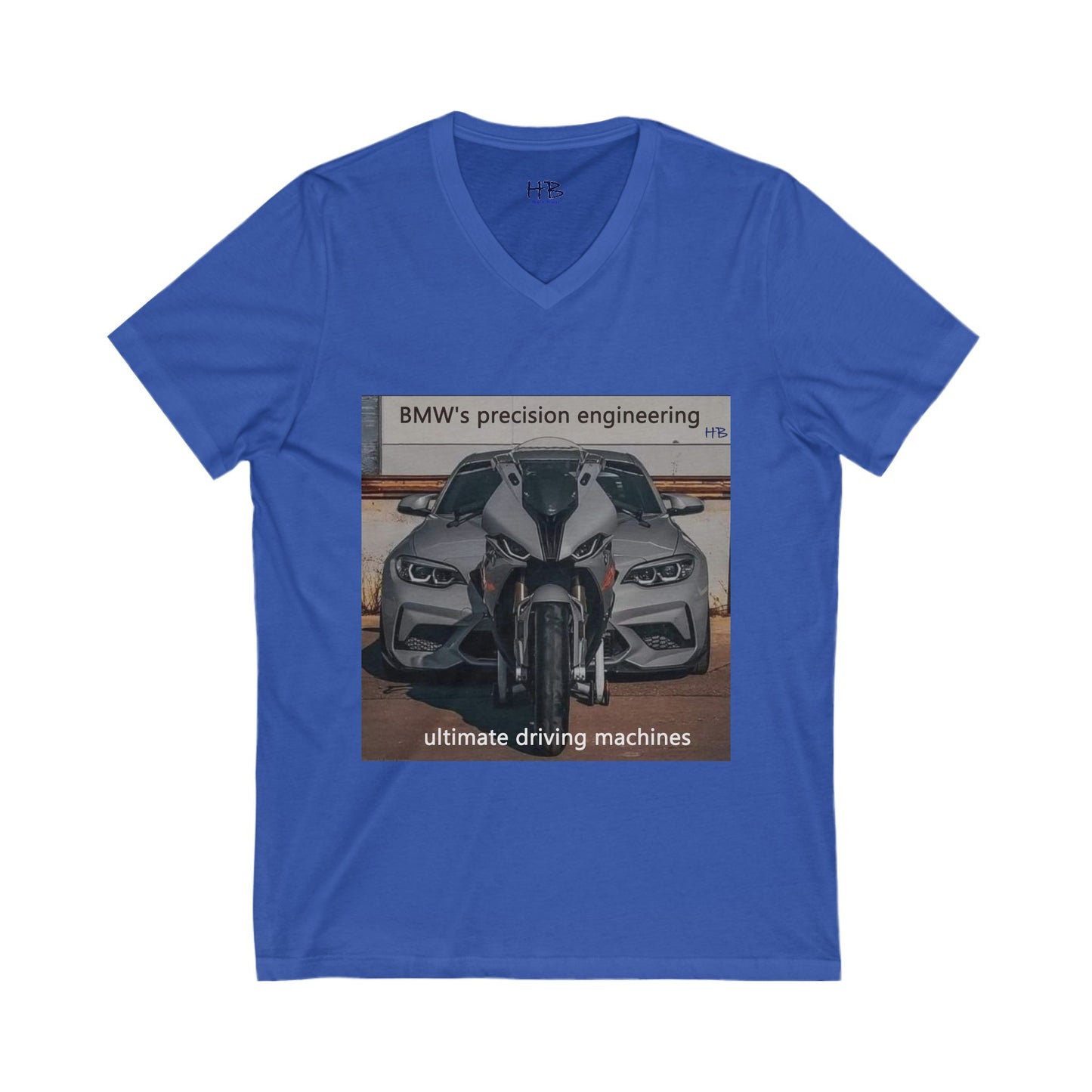BMW ultimate driving machine (Unisex Jersey Short Sleeve V-neck - Comfortable Everyday Wear)