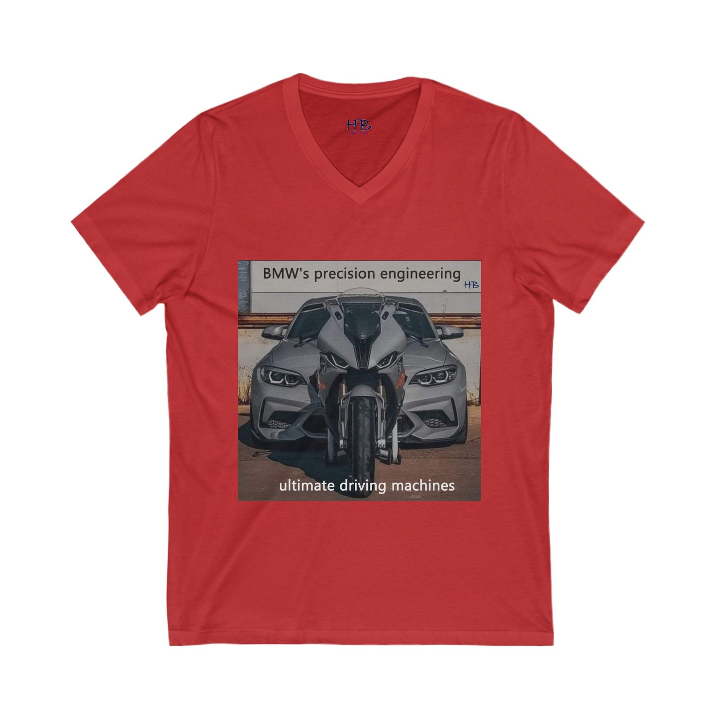 BMW ultimate driving machine (Unisex Jersey Short Sleeve V-neck - Comfortable Everyday Wear)