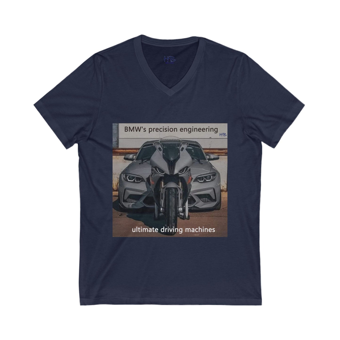 BMW ultimate driving machine (Unisex Jersey Short Sleeve V-neck - Comfortable Everyday Wear)