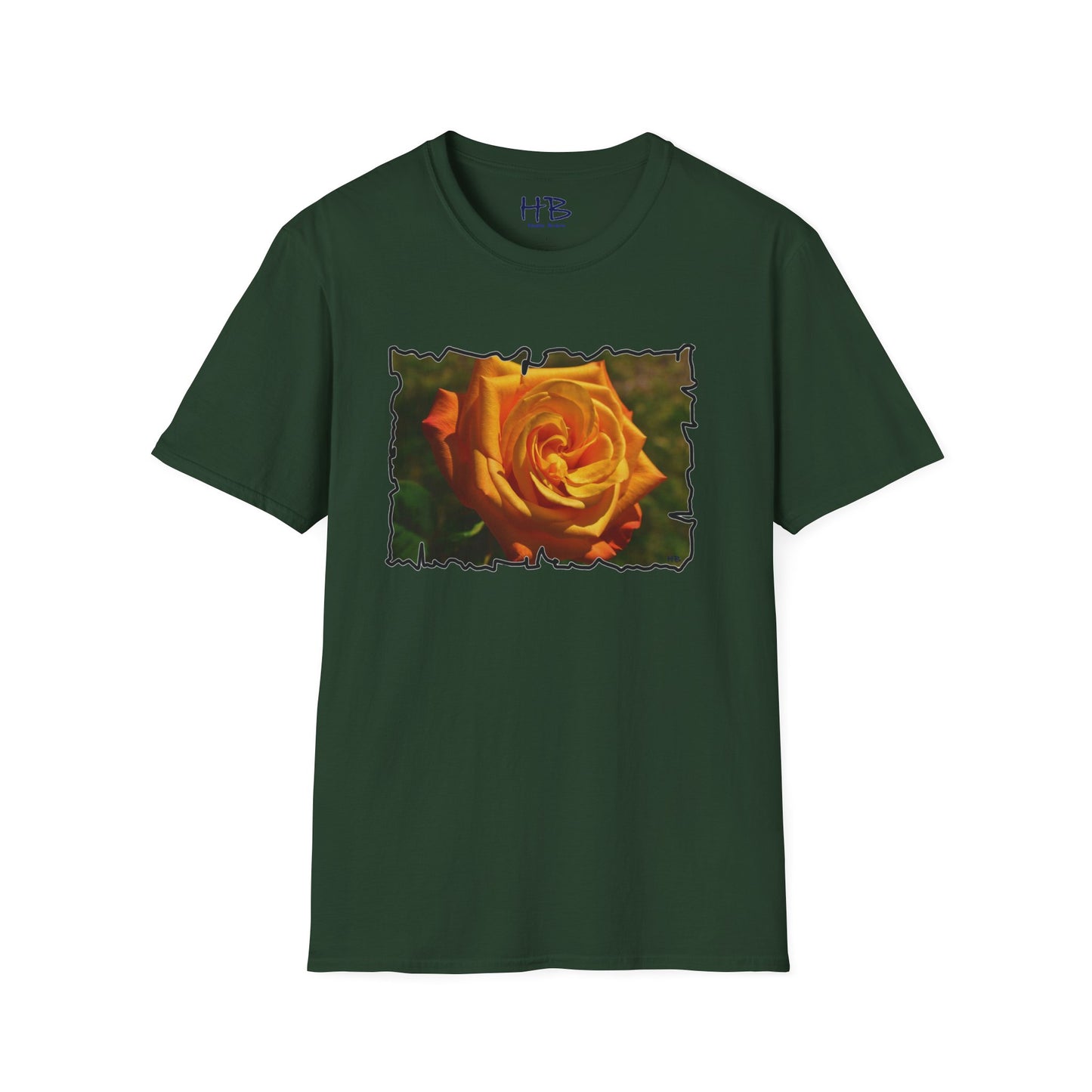 Blossoming Splendor: The Majestic Orange Rose Tee Shirt