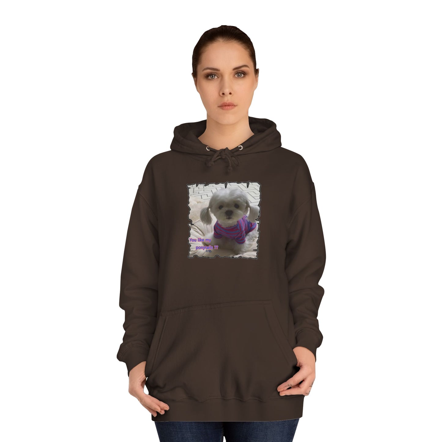 Bichon Maltese extra cute ponytails (Hoodie - Cozy and Durable)