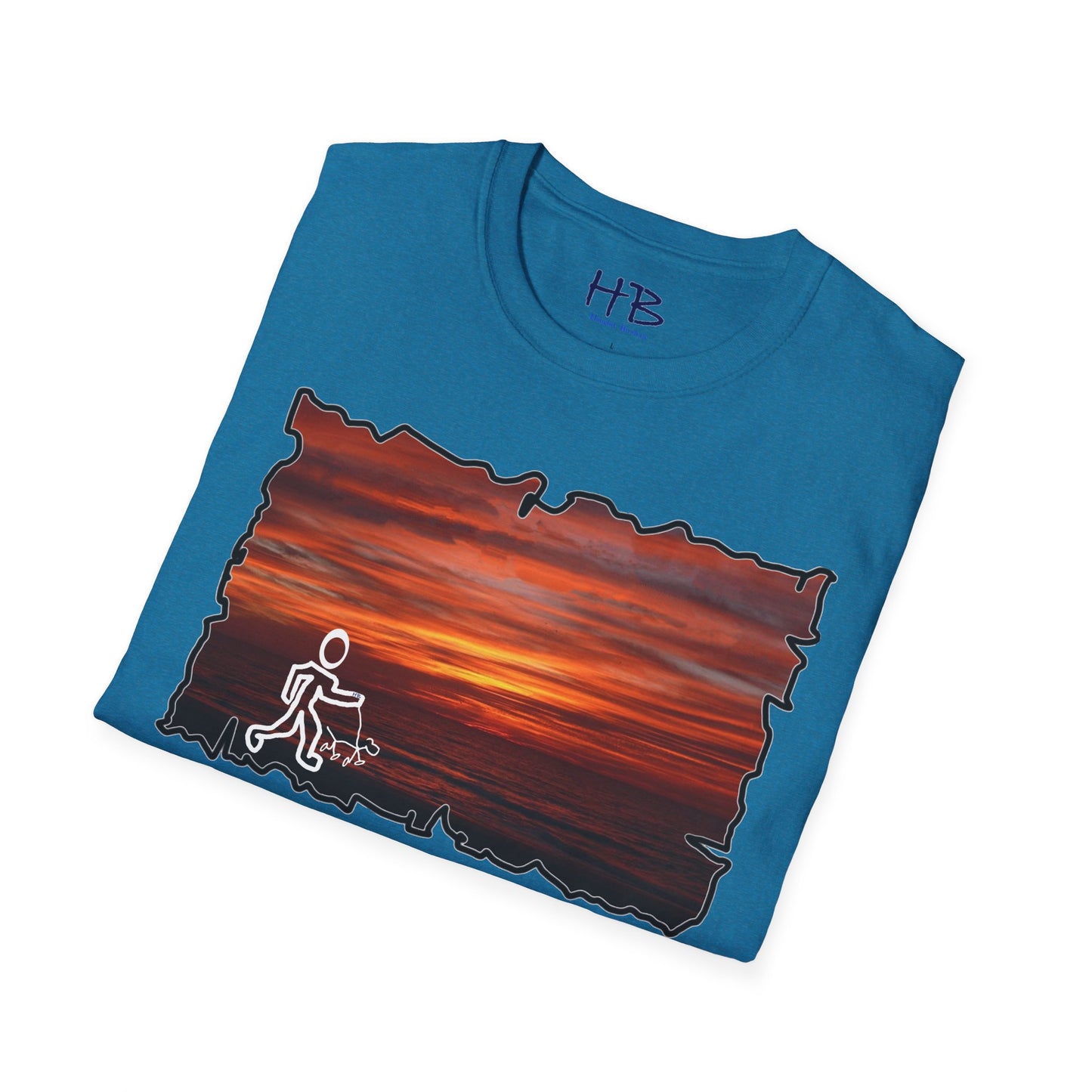 Sunset Serenity Coastal Twilight Ensemble; Stickman's Dusk's Embrace Tranquil Shoreline Outfit