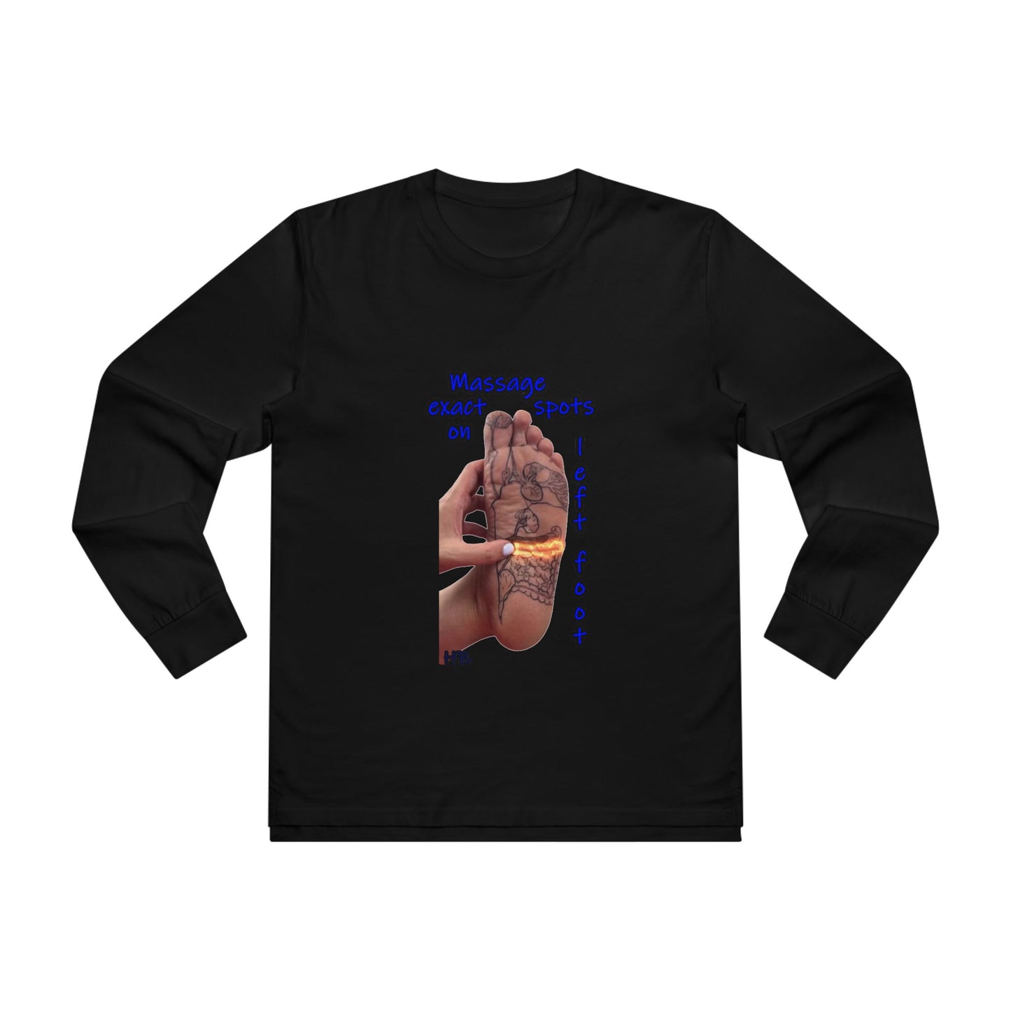 Get Yours Now -- Foot-Palm Wellness Organic Harmony;  Self-Care Holistic Healthwear (Men's Base Longsleeve Tee - All-Season Wear)