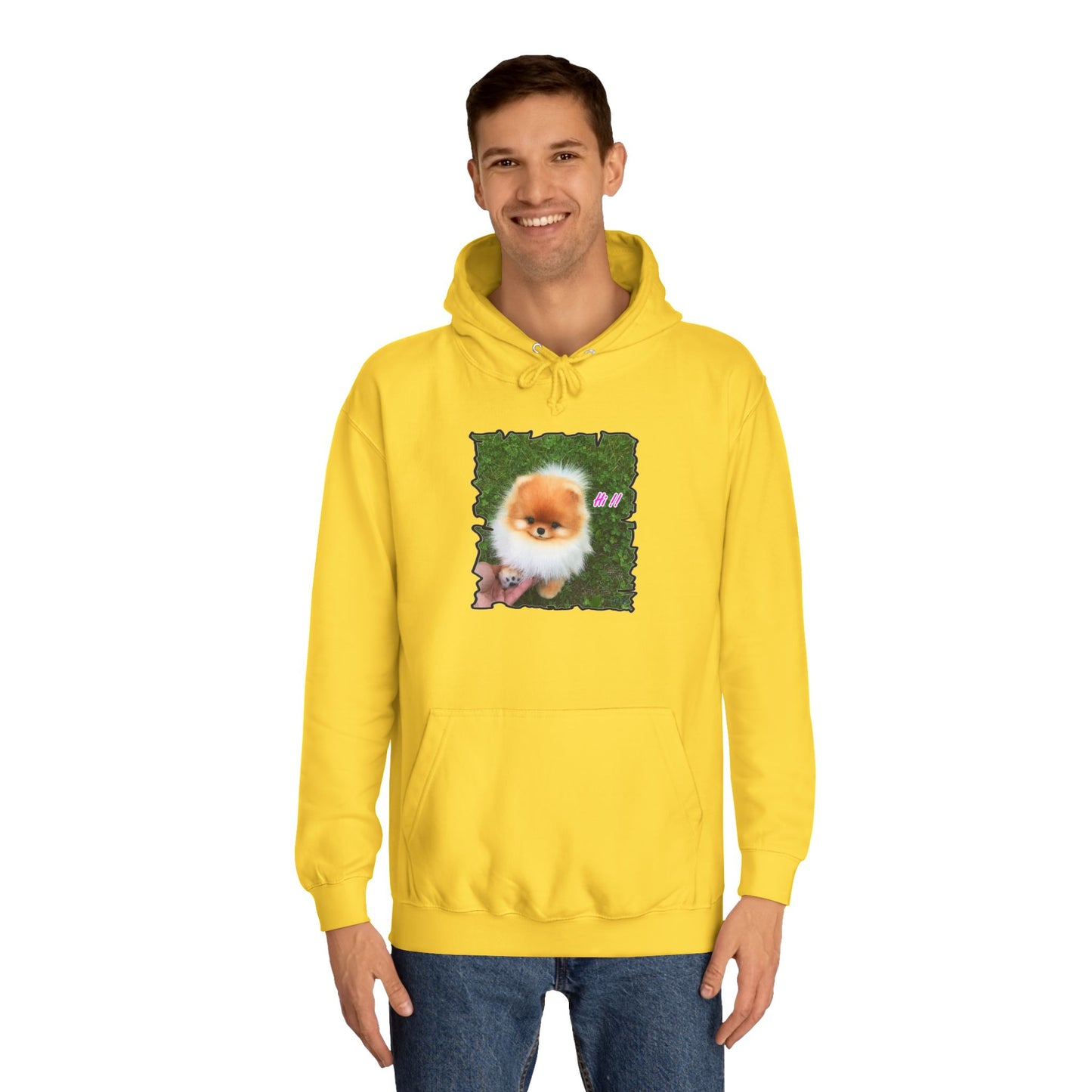 "Hi !!" Tiny adorable Bichon Maltese (Hoodie - Cozy and Durable)