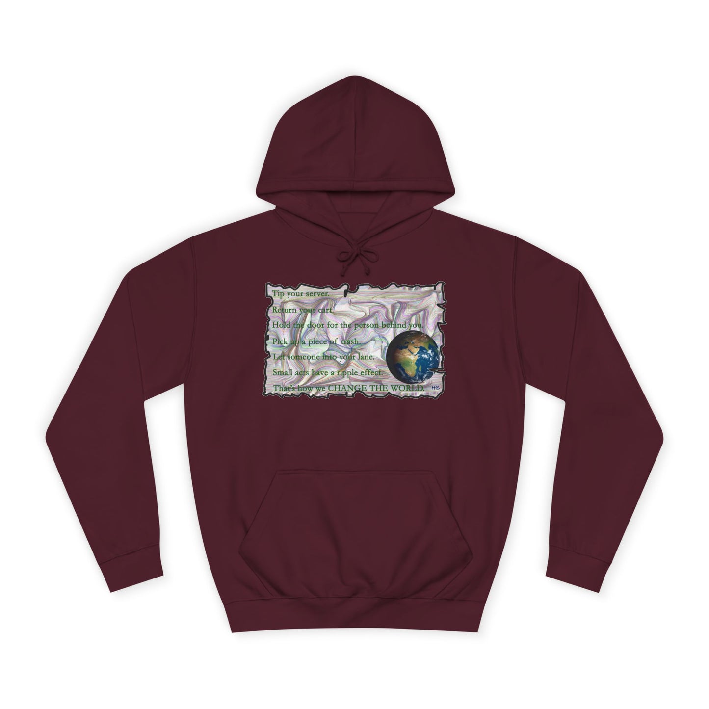 Take Action to Change the World Ripple Effect (Hoodie - Cozy and Durable)
