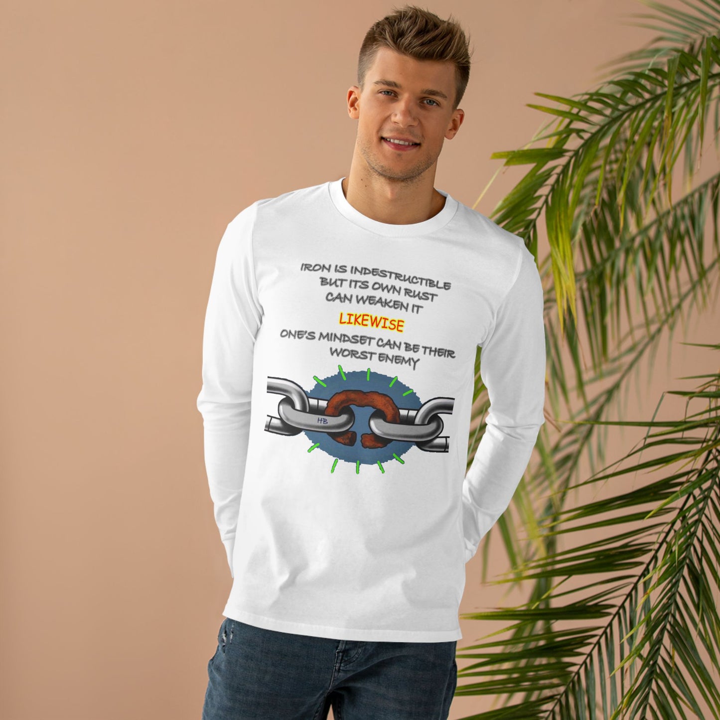 Get Yours Now -- Empowering Mental Resilience Mindset (Men's Base Longsleeve Tee - All-Season Wear)