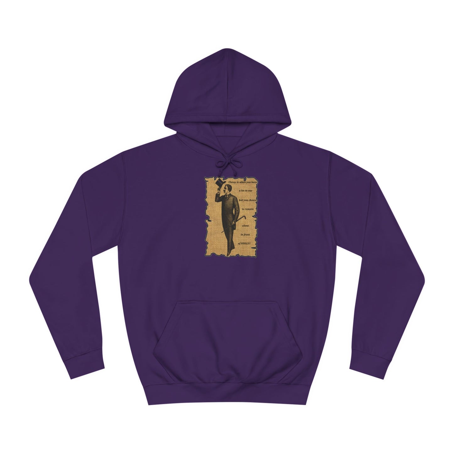 Sophisticated Vintage Silence (Hoodie - Cozy and Durable)