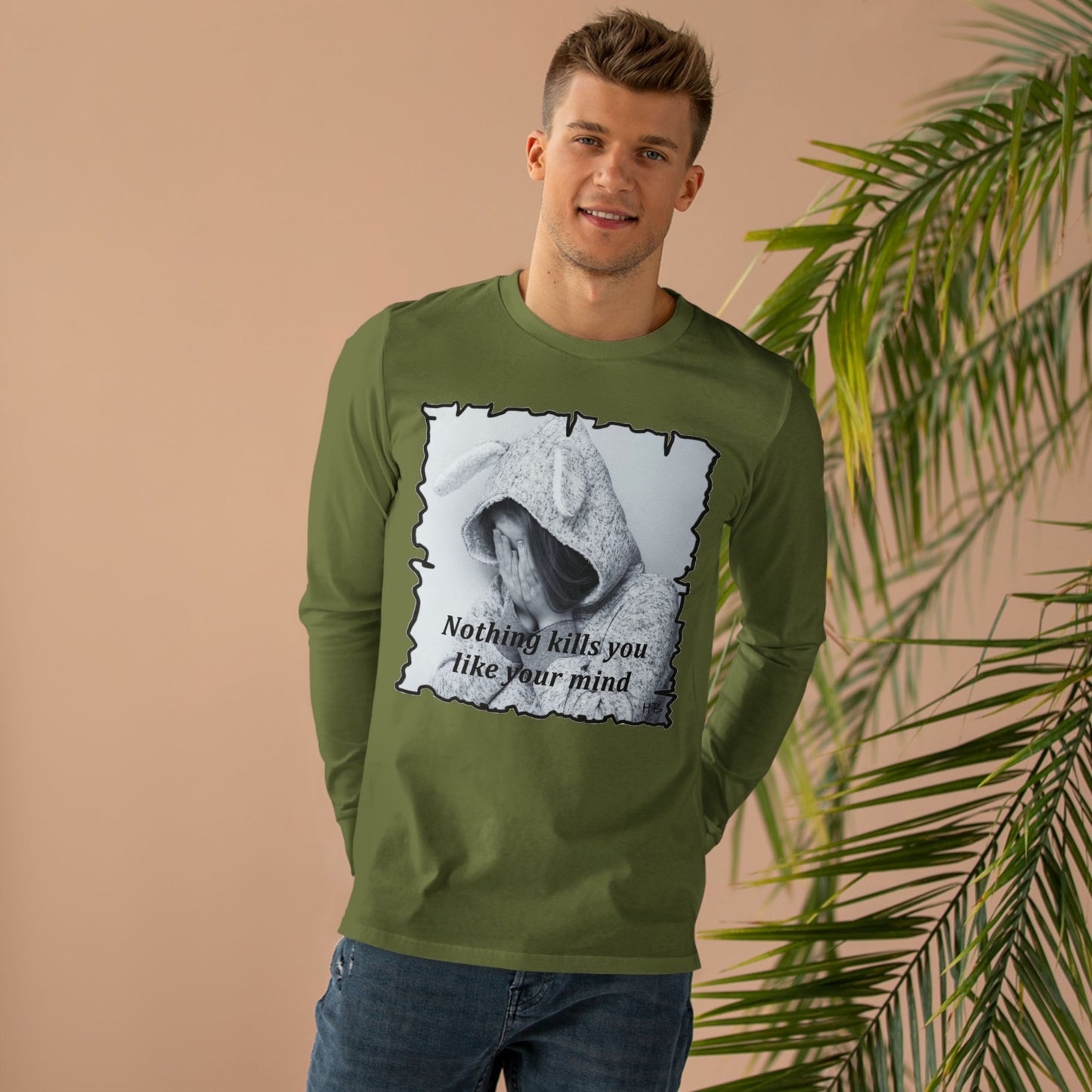 Get Yours Now -- Mental Fortress brings Inner Peace (Men's Base Longsleeve Tee - All-Season Wear)