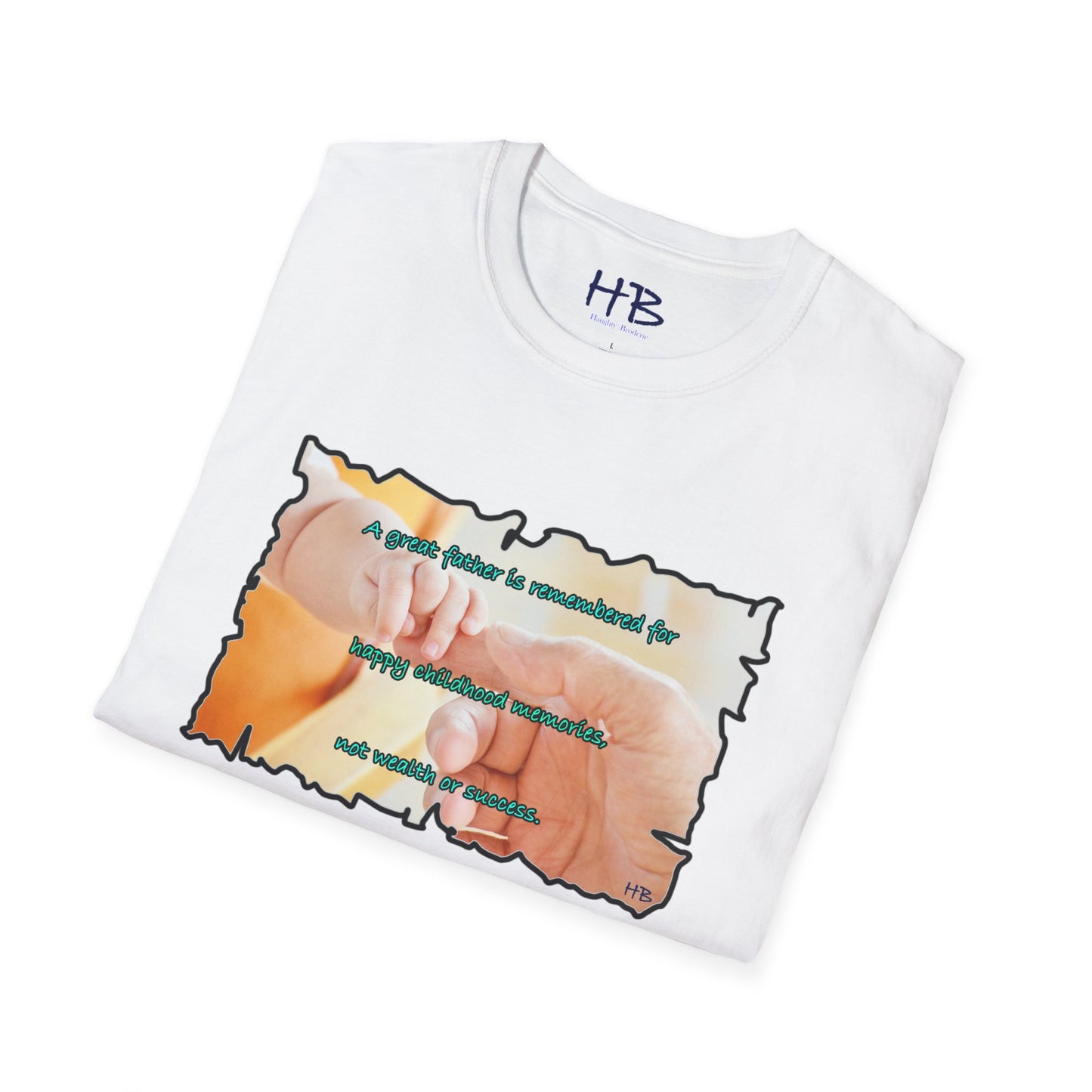 Think back about childhood with positive smiles thinking about father