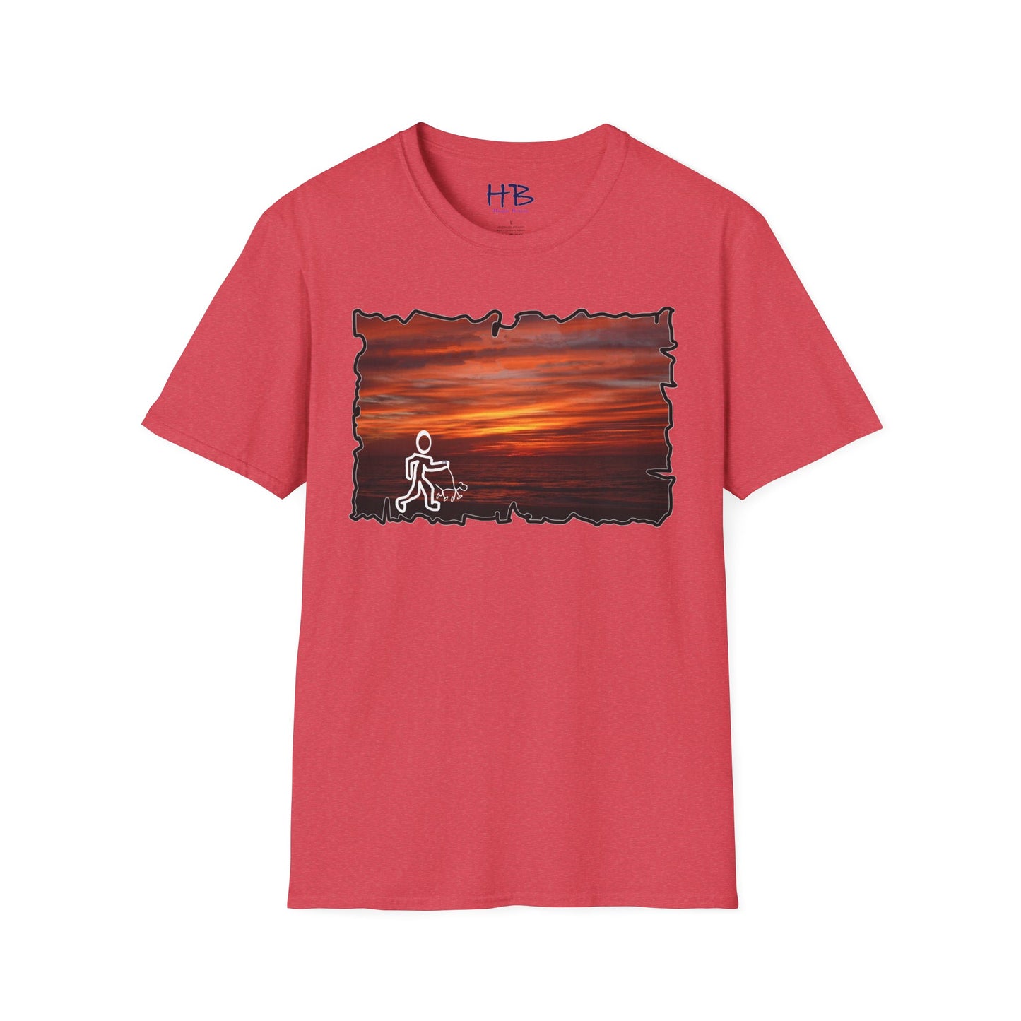 Sunset Serenity Coastal Twilight Ensemble; Stickman's Dusk's Embrace Tranquil Shoreline Outfit