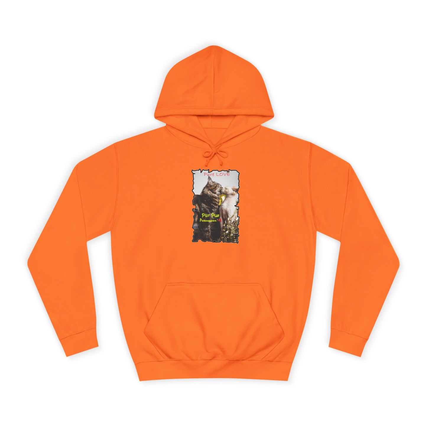 Get Yours Now -- Pure LOVE Cats kissing (Hoodie - Cozy and Durable)