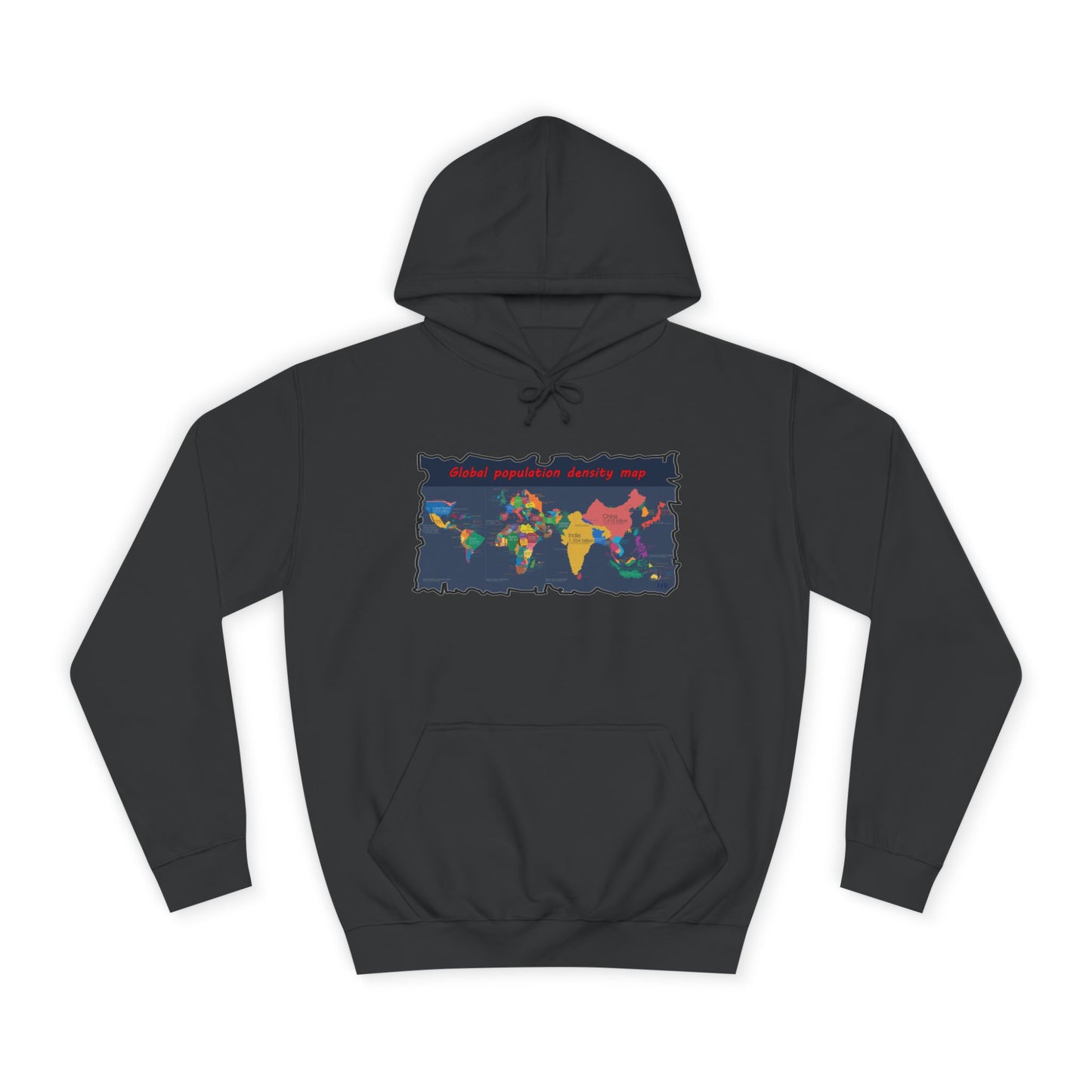 Get Yours Now -- Global density world population (Hoodie - Cozy and Durable)